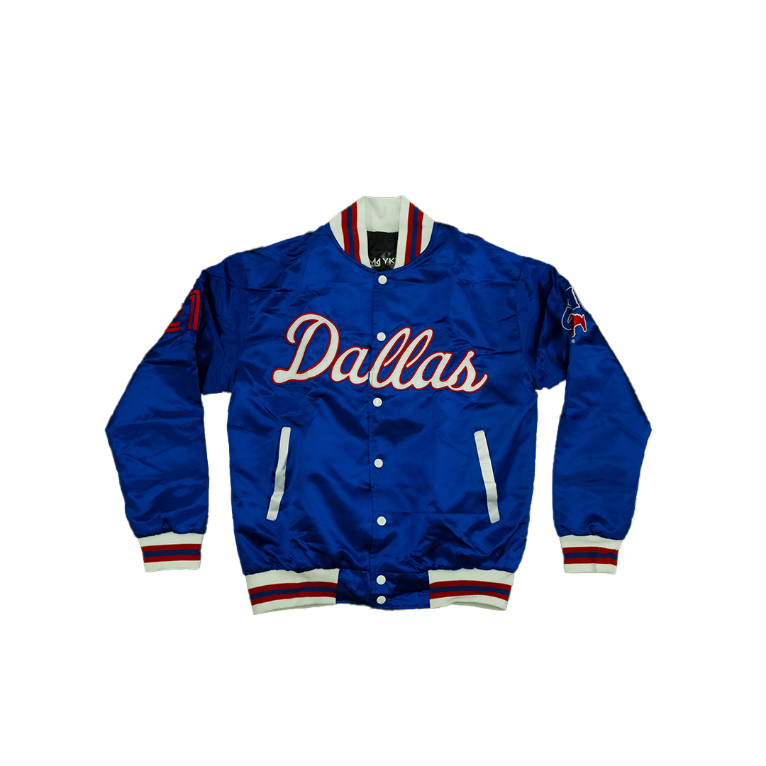 Smu/ YK1K SATIN VARSITY JACKET BLUE Pre-order