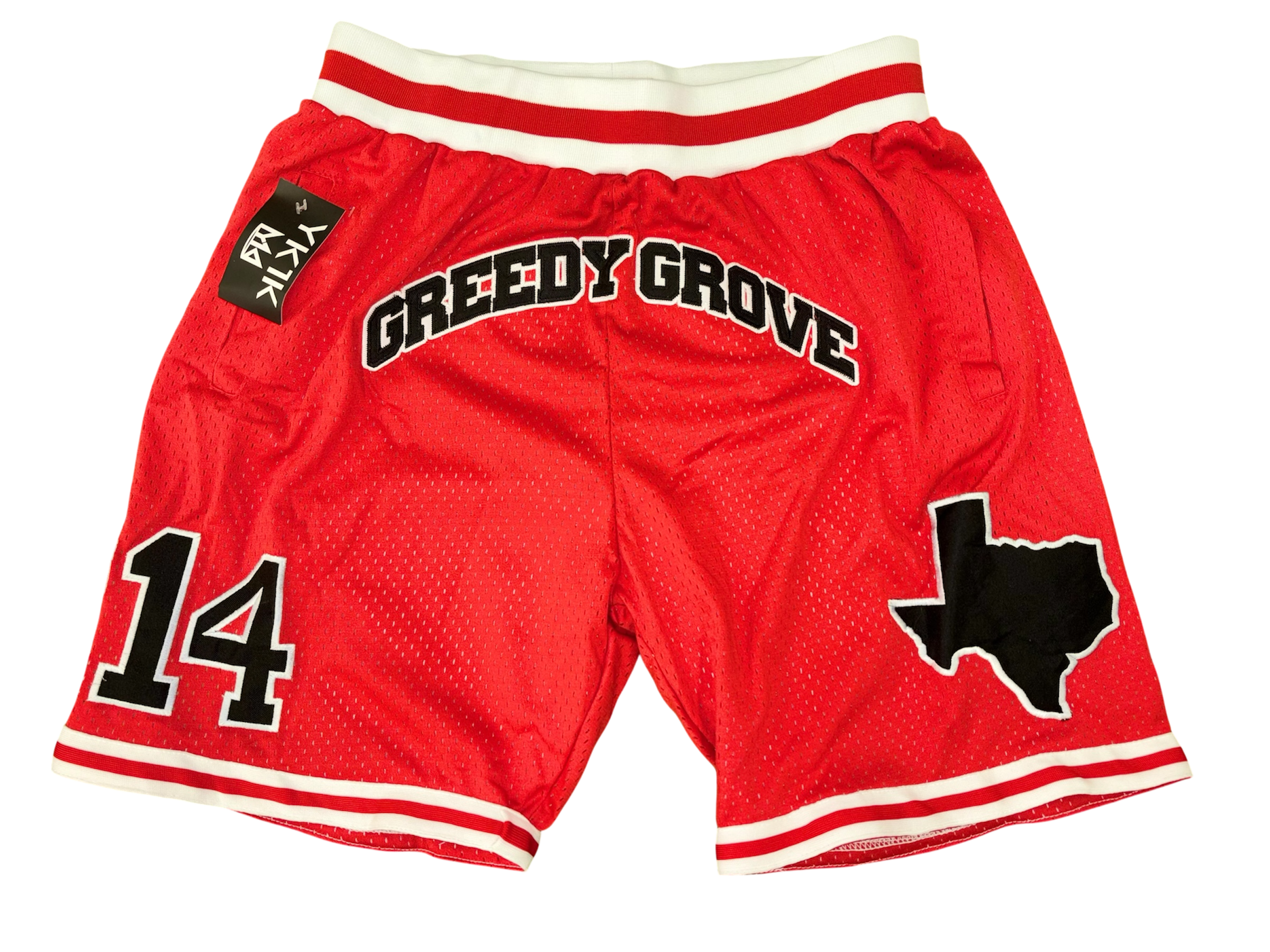 GREEDY GROVE BASKETBALL SHORT RED