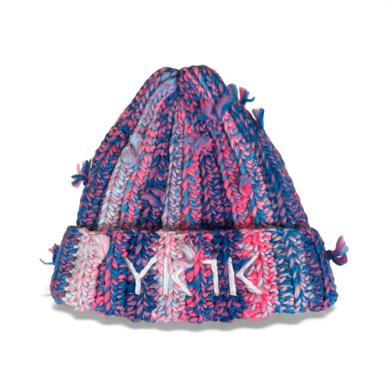 YK1K “Vintage Berry” Hand-Knit Beanie