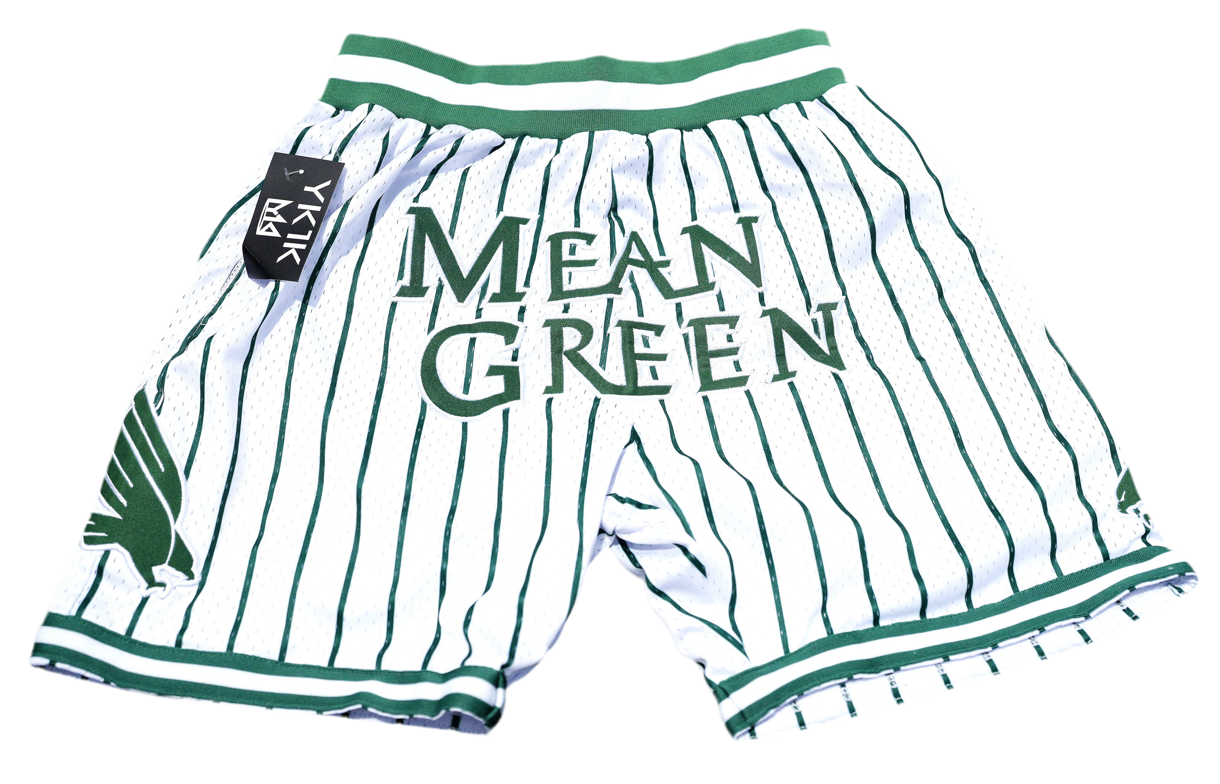 UNIVERSITY OF NORTH TEXAS WHITE GREEN PINSTRIPES