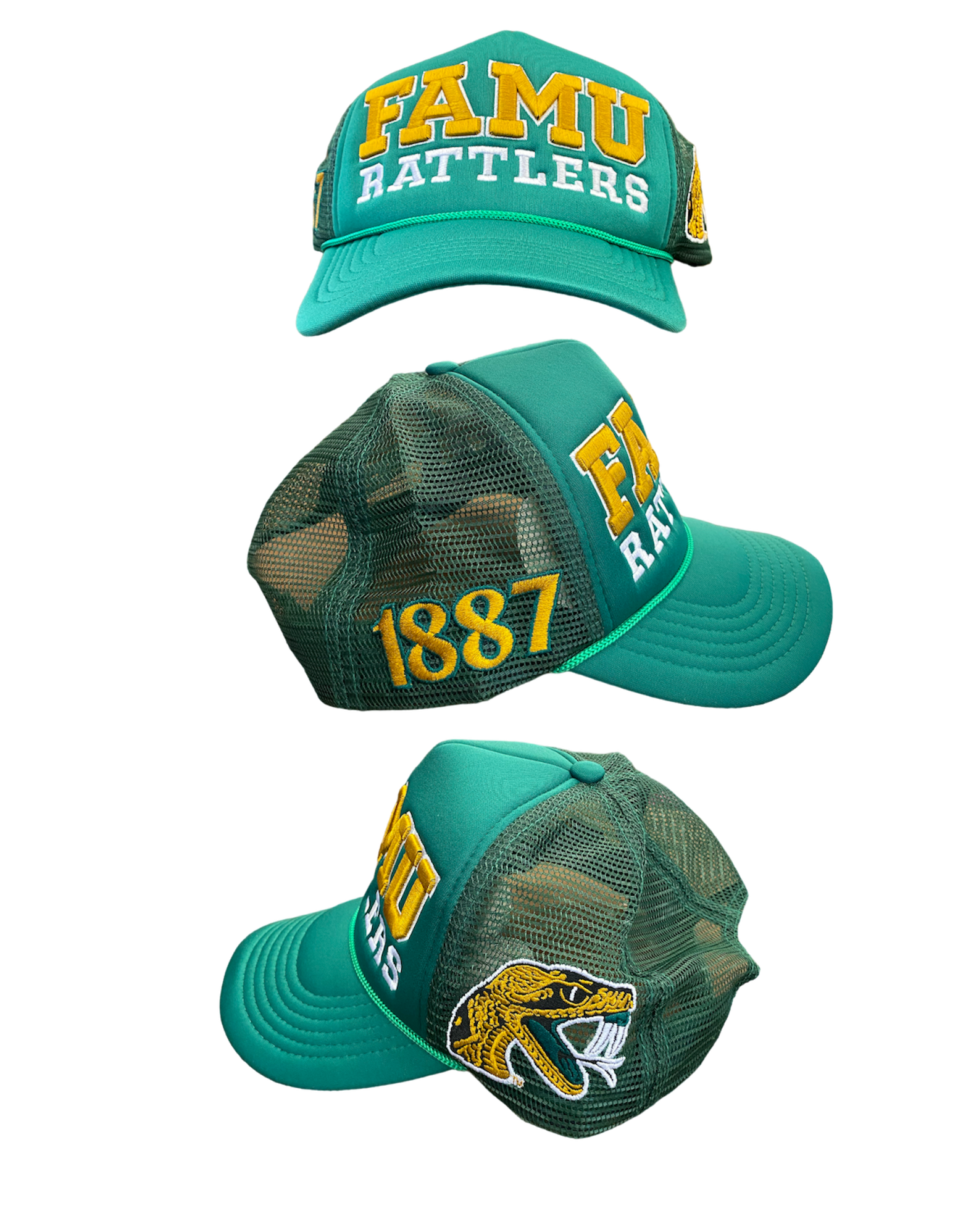 FAMU TRUCKER HATS GREEN