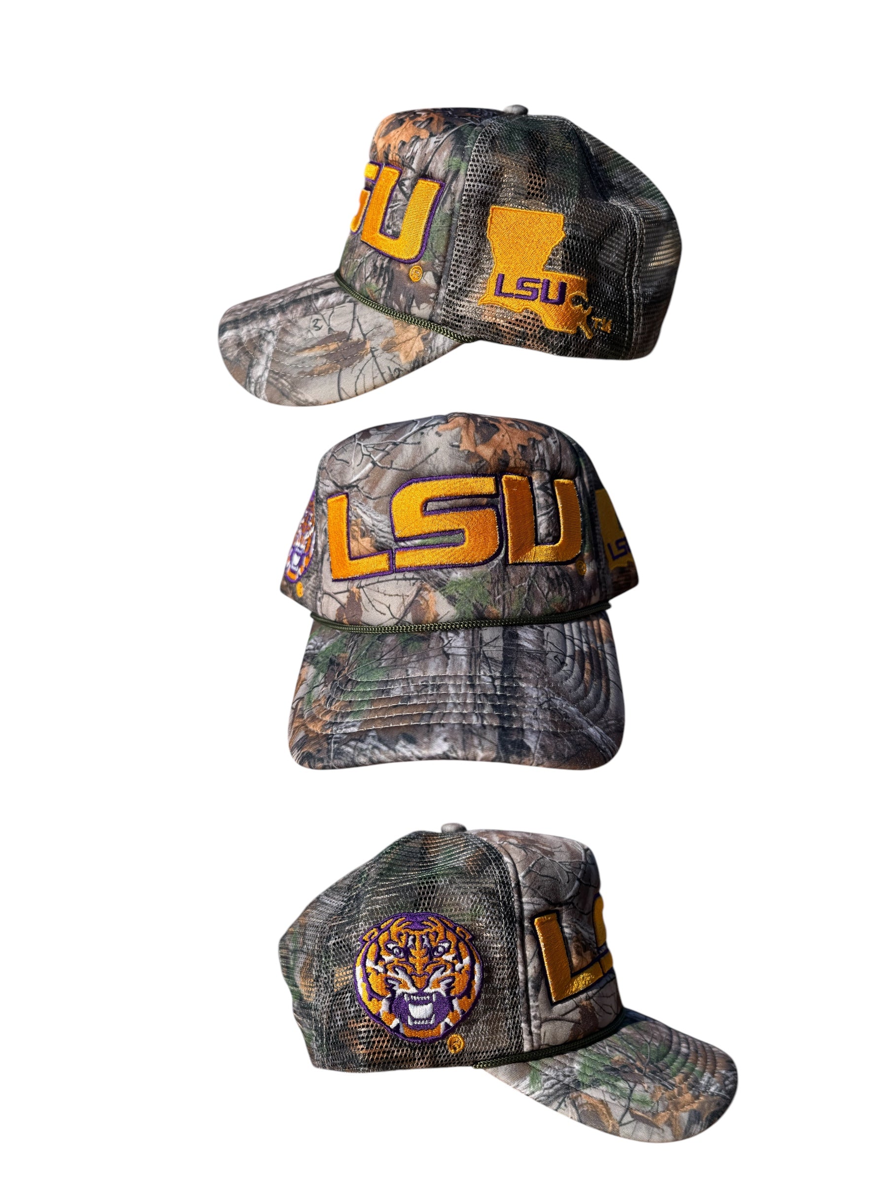 LSU TRUCKER HATS HUNTER CAMO