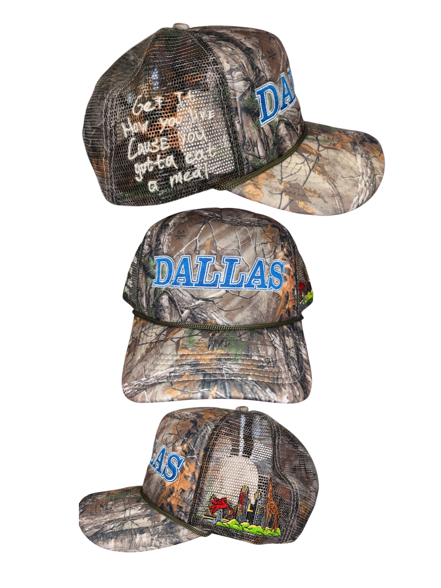 THIS IS DALLAS TRUCKER HATS CAMO