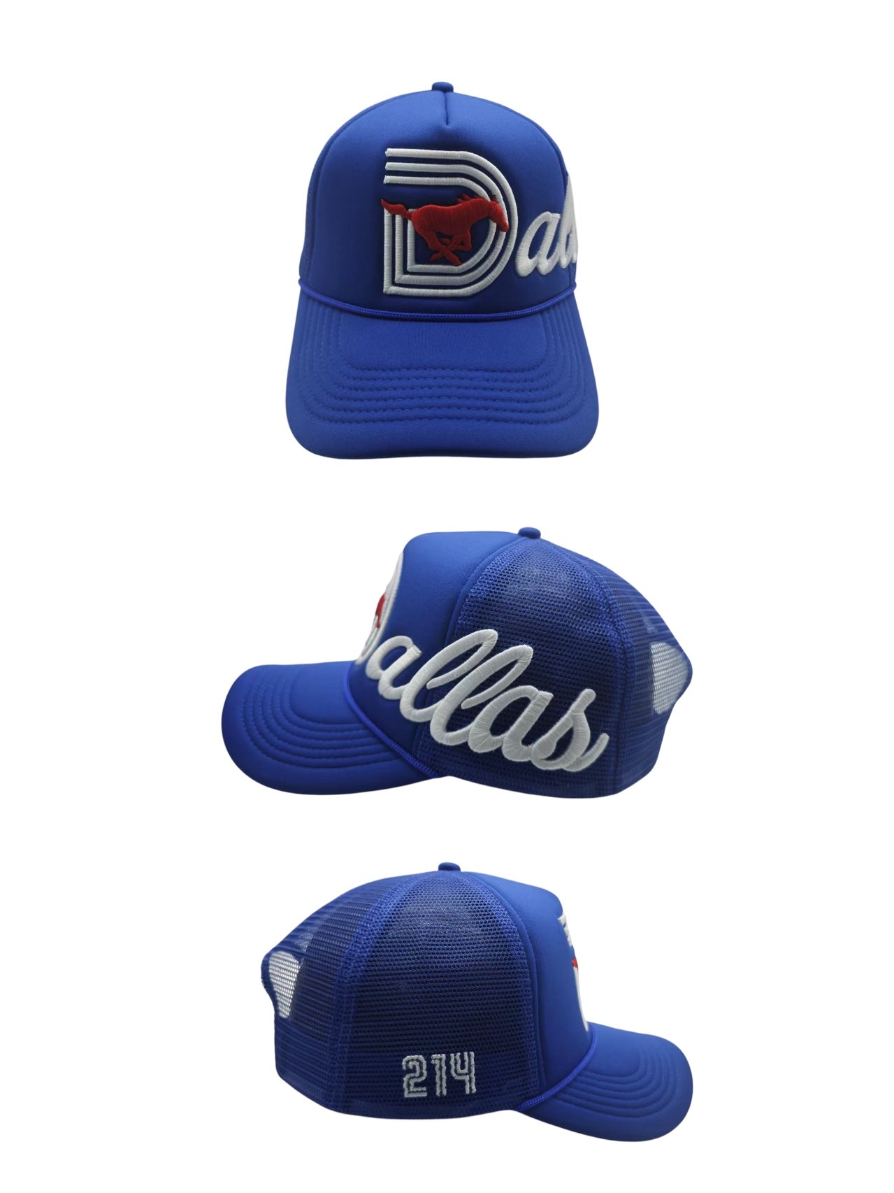 SMU Triple D Trucker Hat Blue
