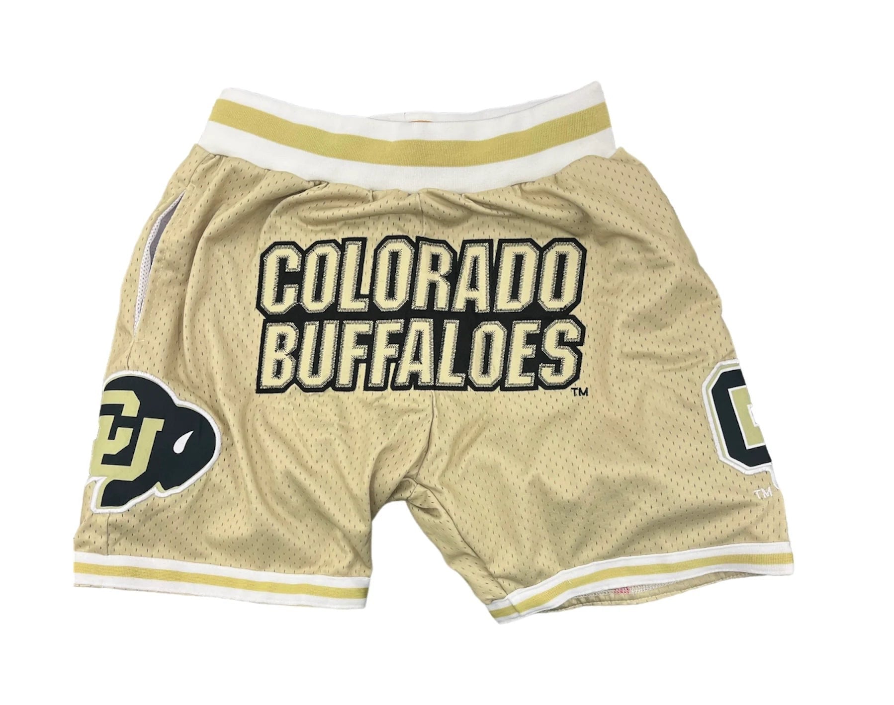 UNIVERSITY OF COLORADO BASKETBALL SHORTS GOLD
