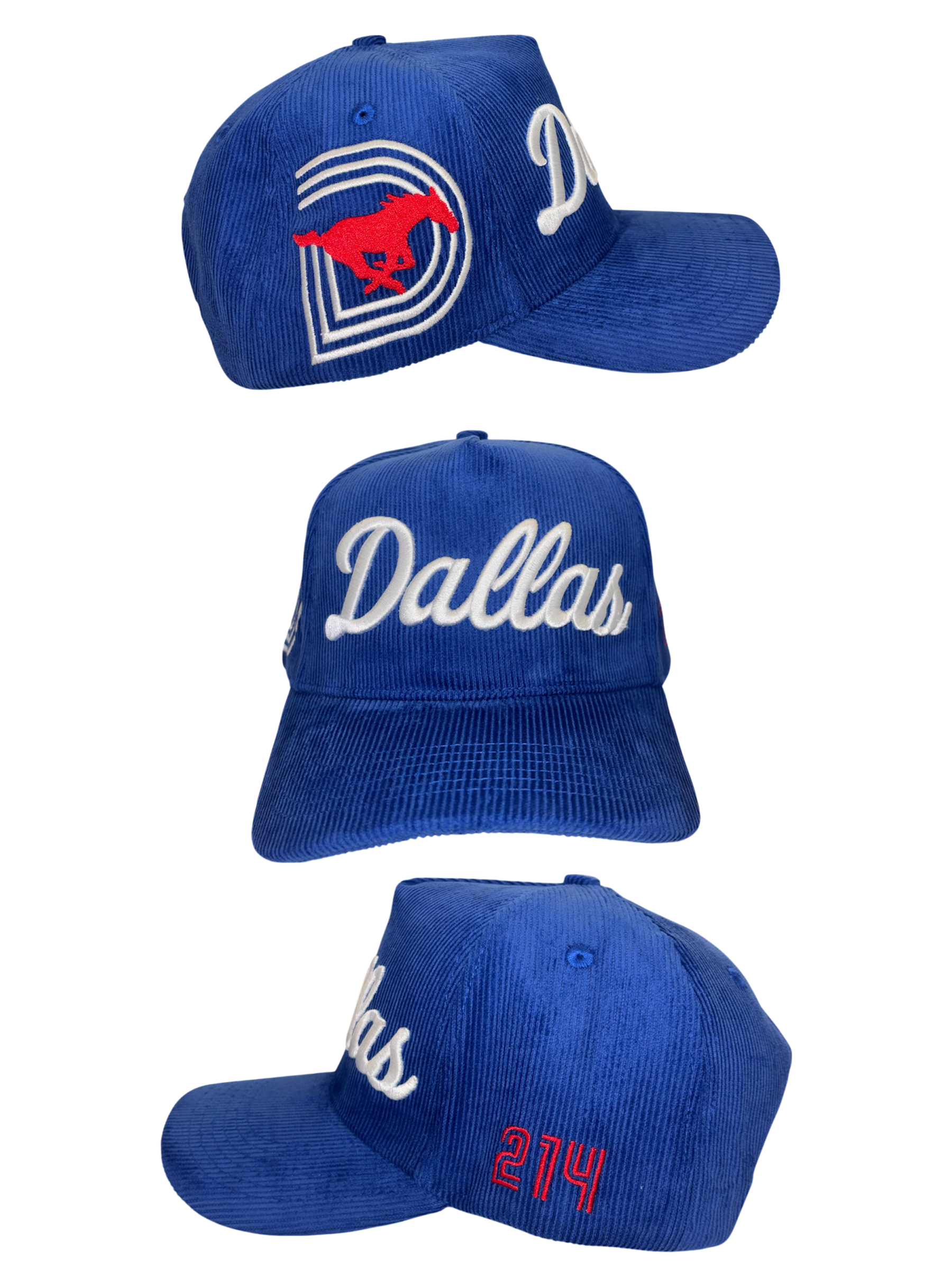 SMU BLUE Corduroy HAT