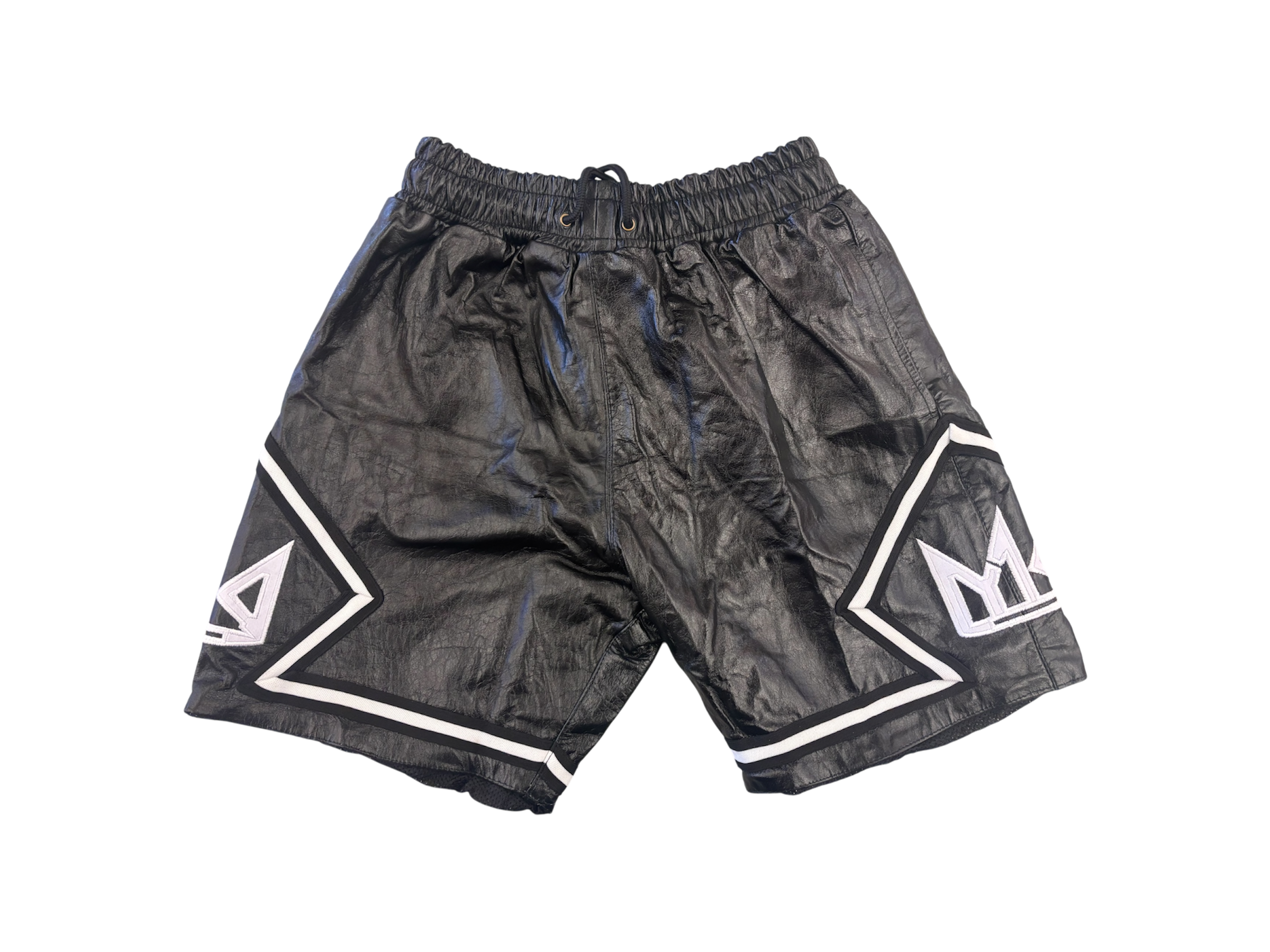YK1K Basketball Shorts BLACK LEATHER