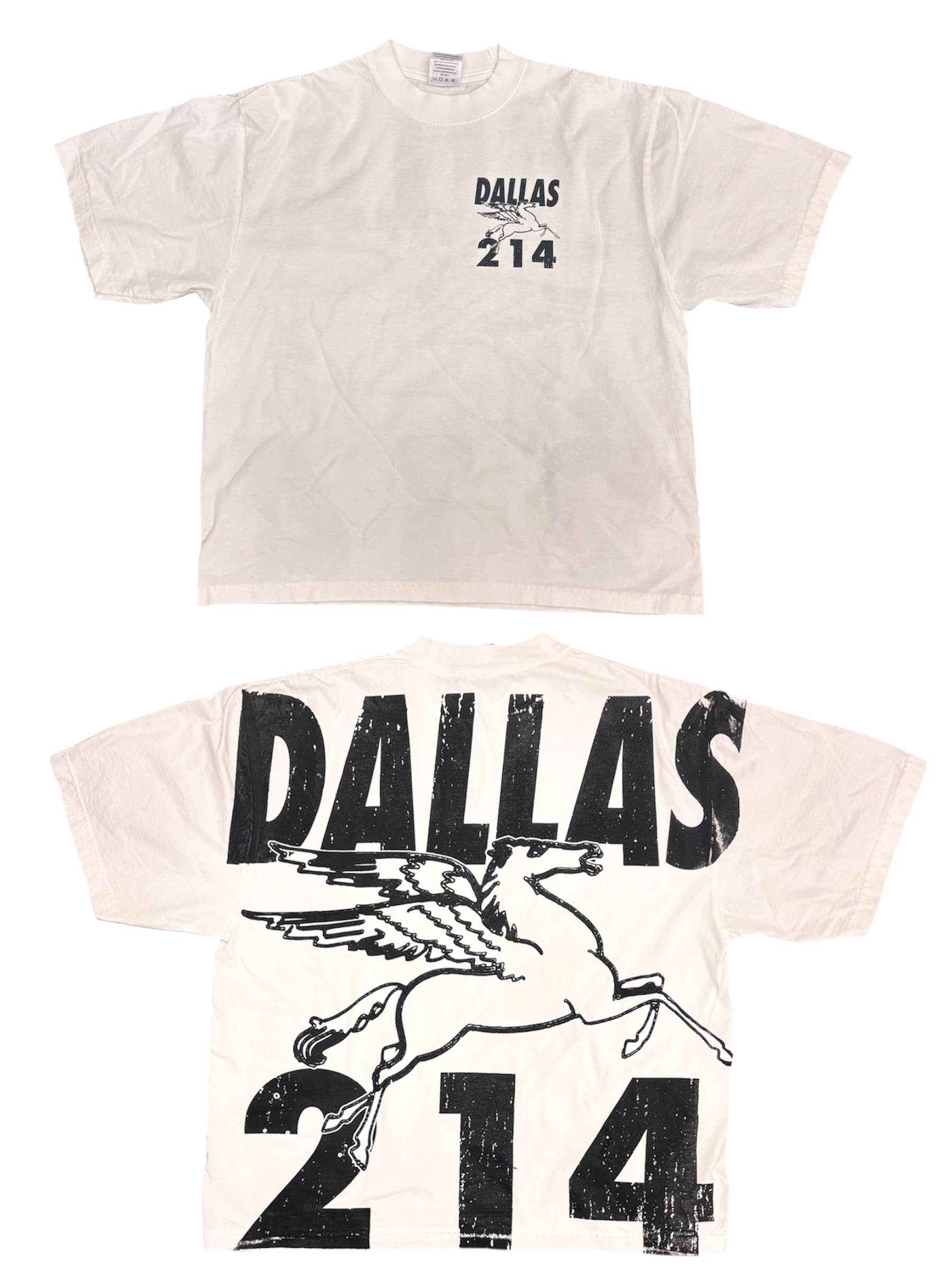 DALLAS 214 SHIRT WHITE and black