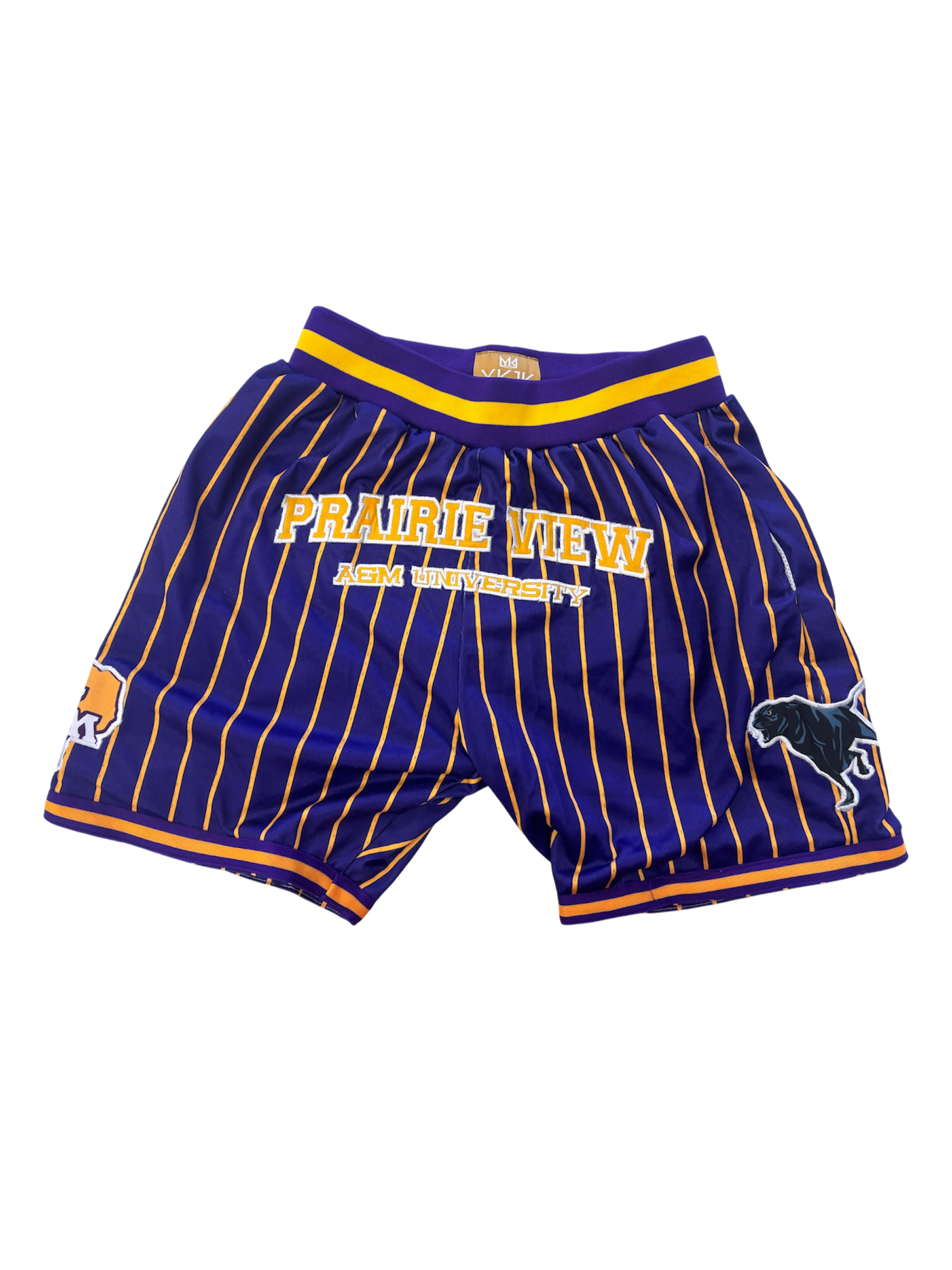 PVAMU BASKETBALL SHORTS PURPLE GOLD PINSTRIPE
