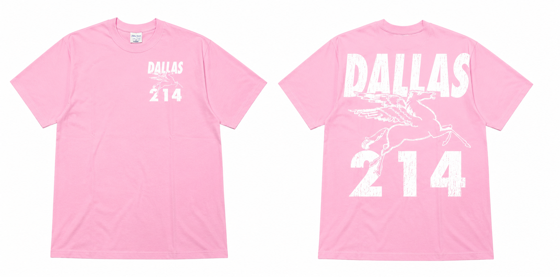 Dallas Tshirt 214 PINK AND WHITE