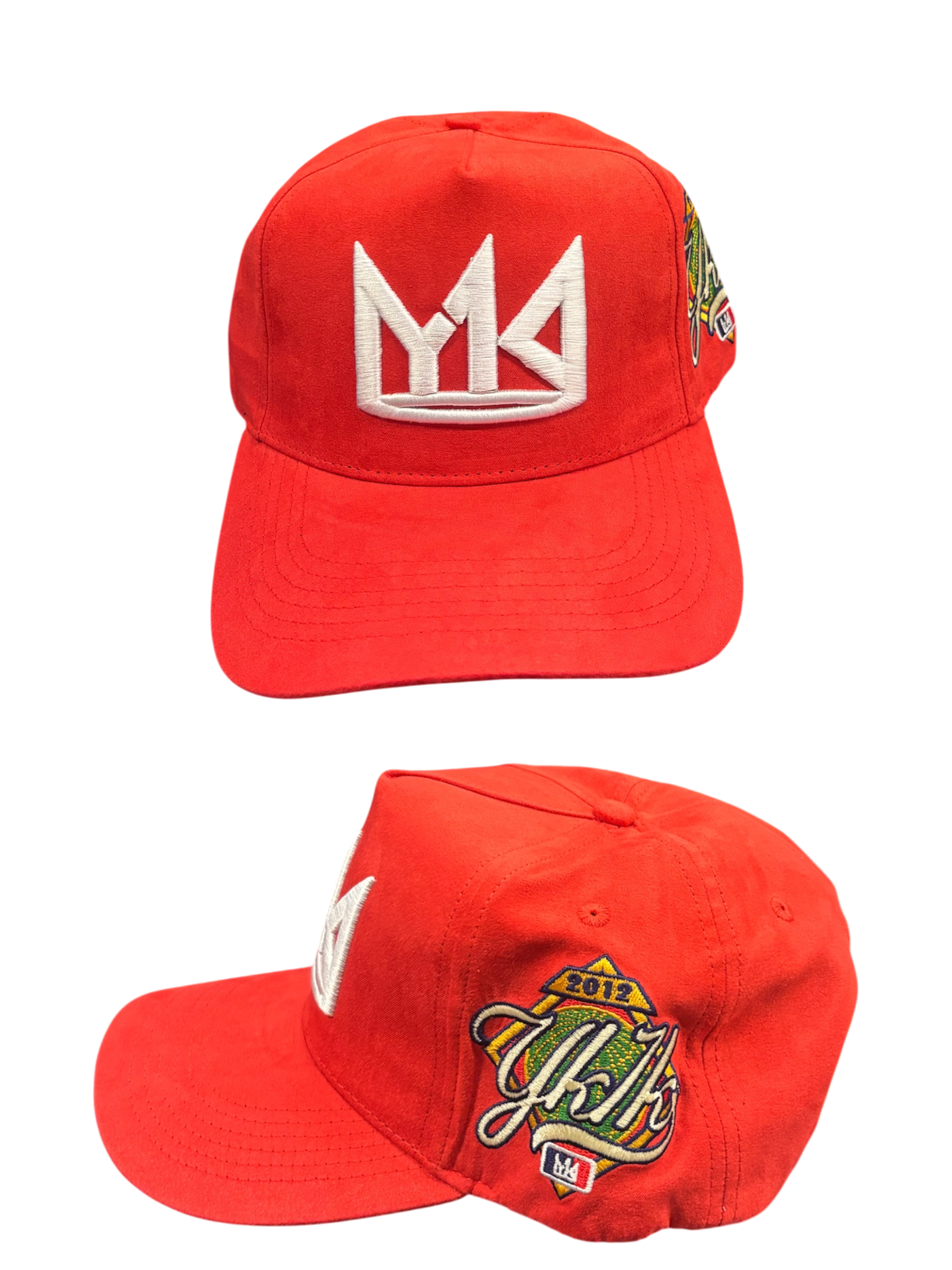 YK1K Crown Logo RED Hat Suede
