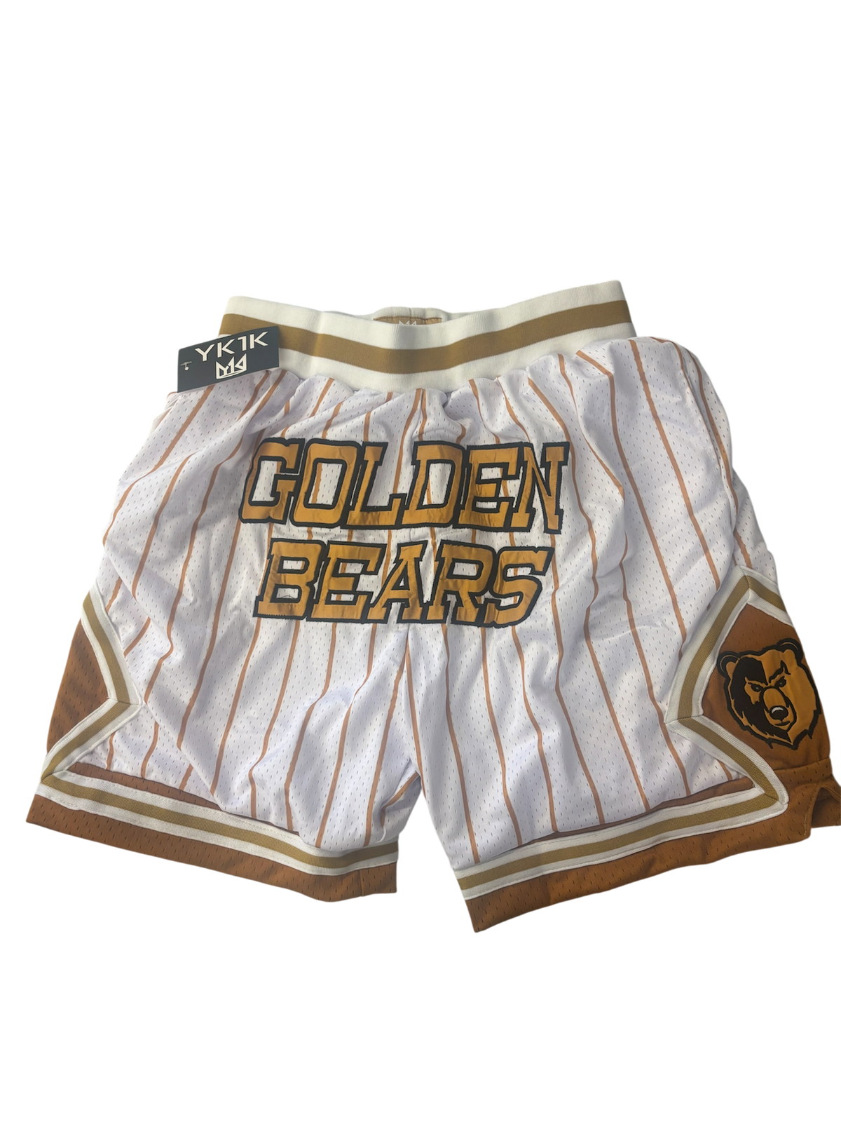 SOUTH OAK CLIFF BASKETBALL SHORTS white GOLD PINSTRIPES 2026