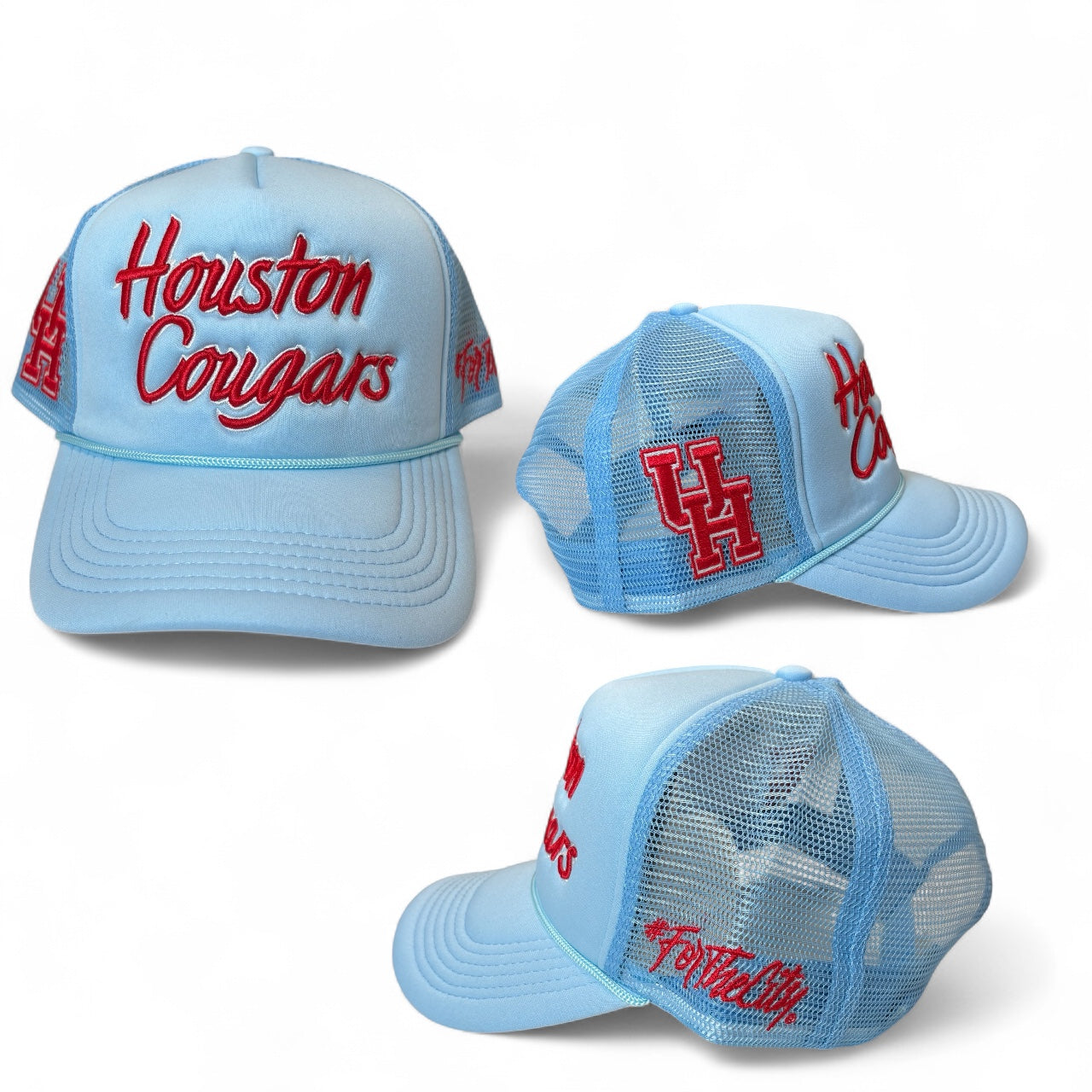 UNIVERSITY OF HOUSTON TRUCKER HAT Baby Blue1