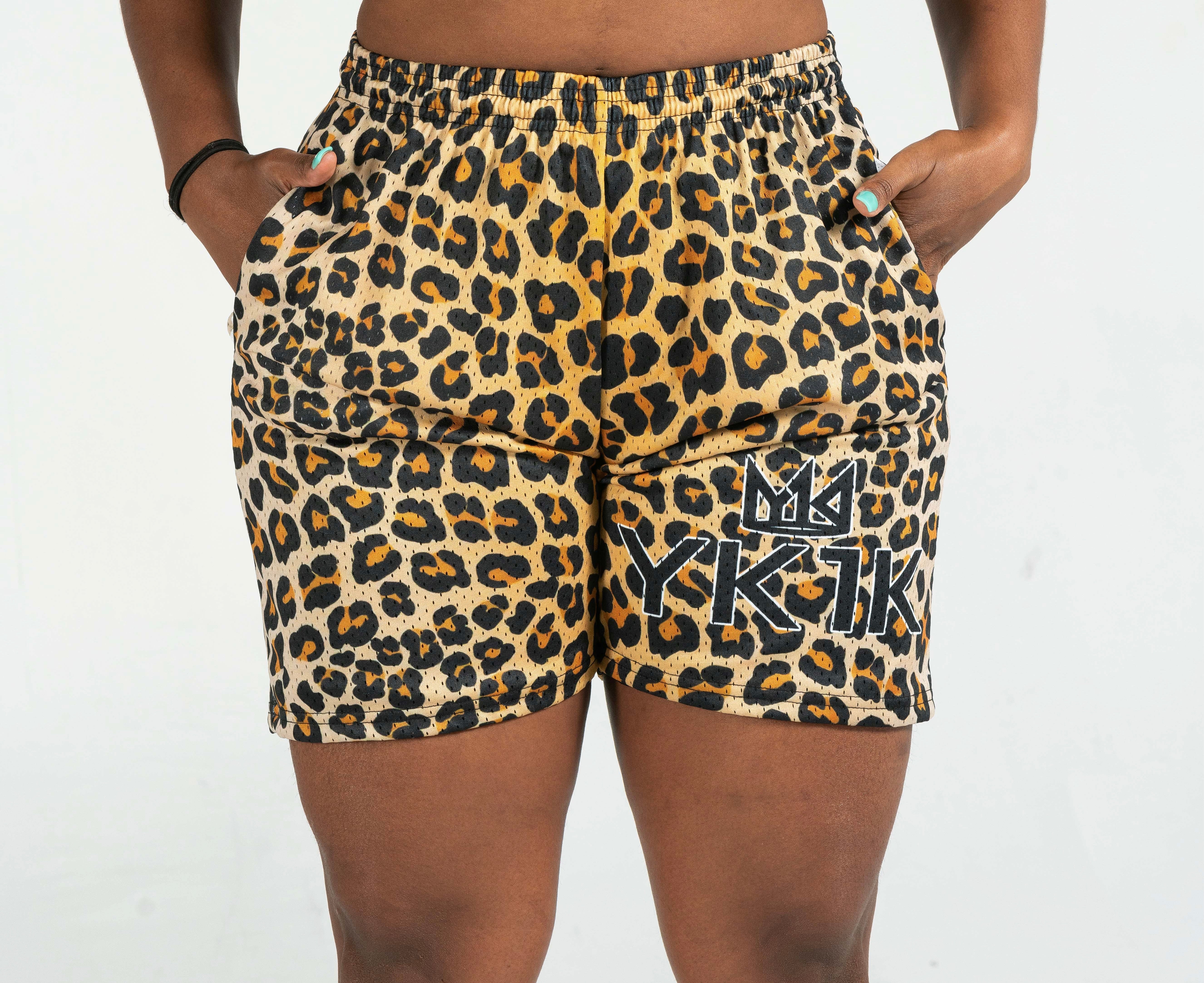 King Daddy Basketball Shorts Cheetah Print