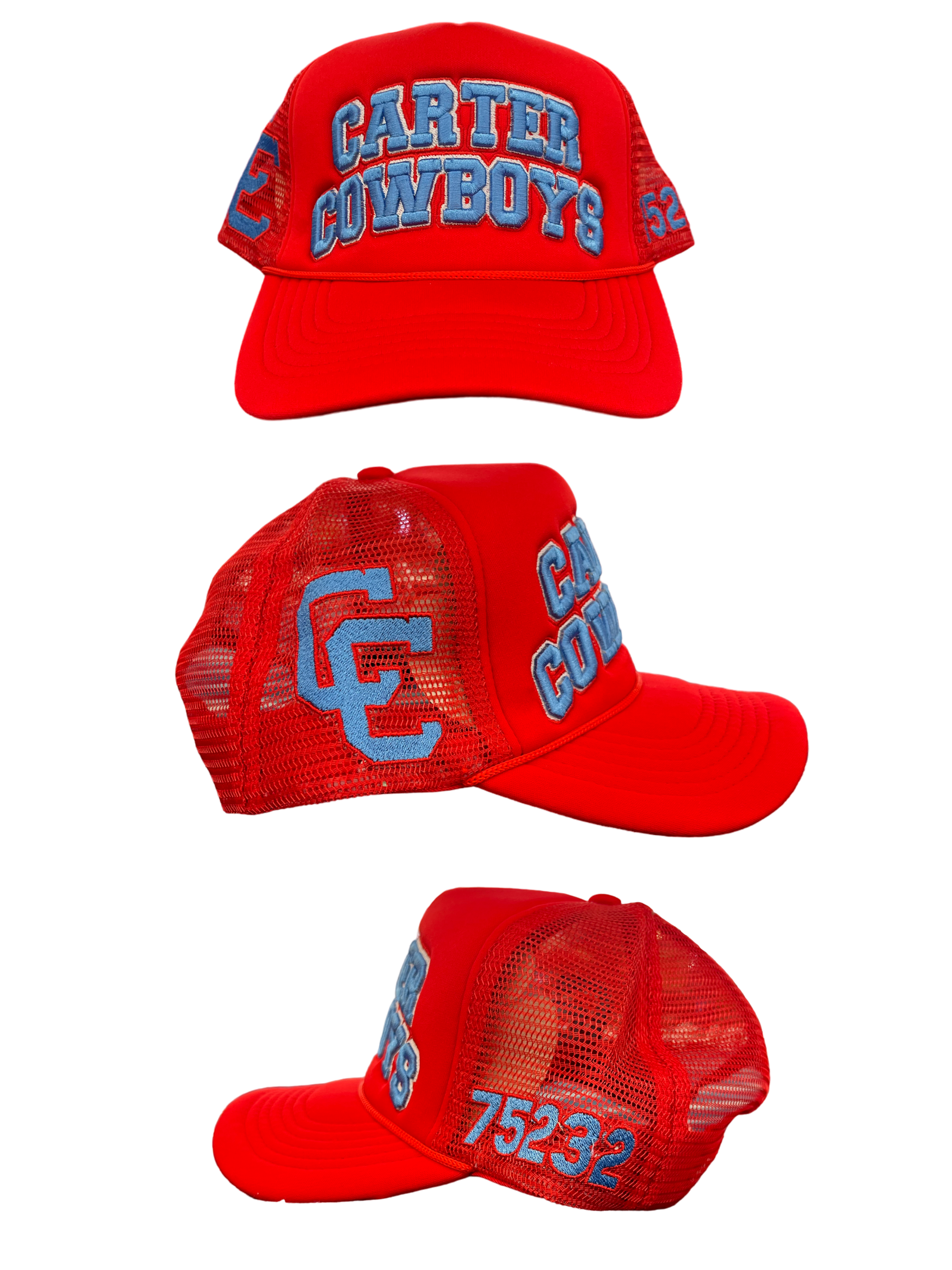 CARTER HIGH SCHOOL TRUCKER HATS RED