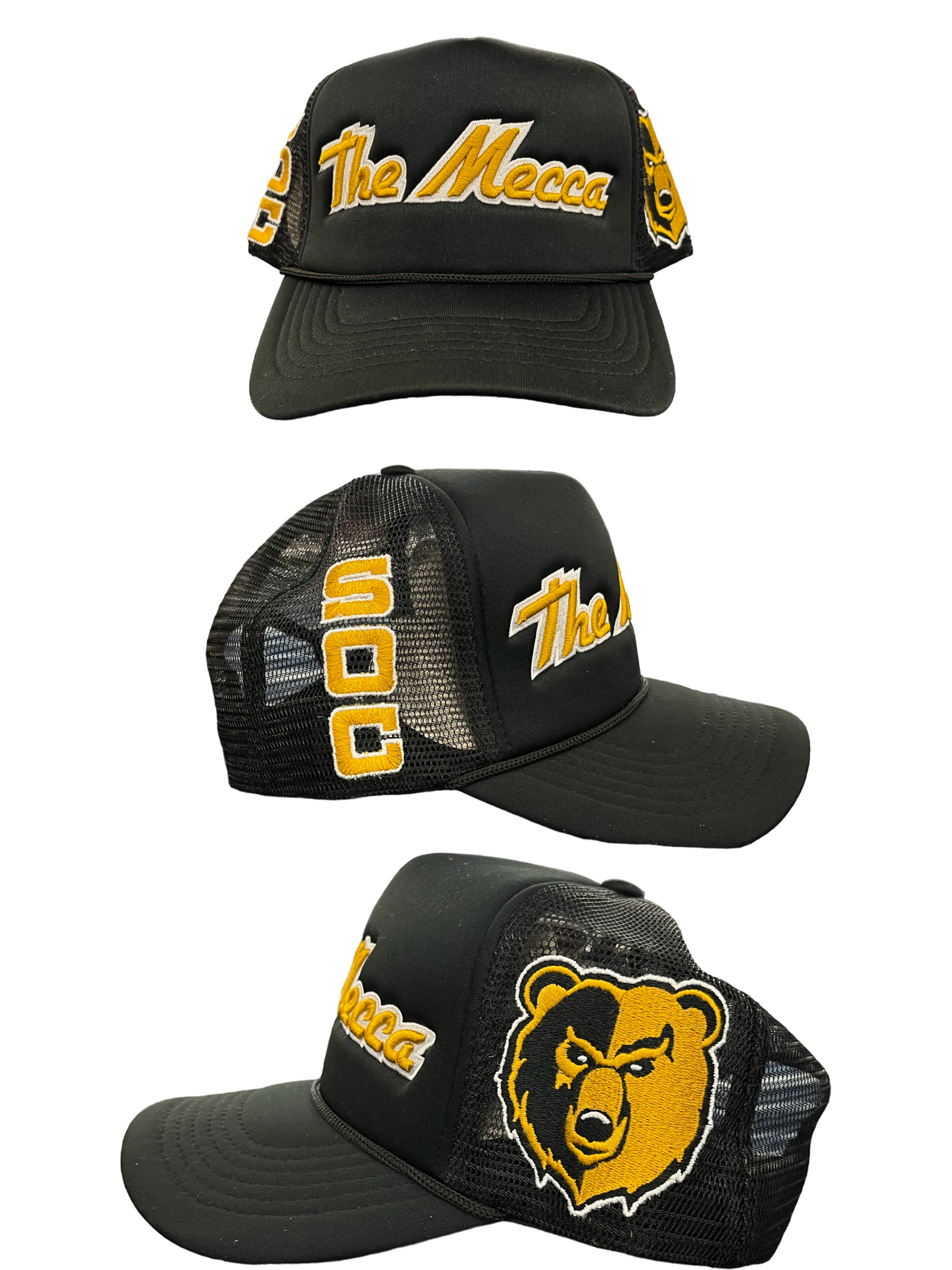SOUTH OAK CLIFF HIGH SCHOOL TRUCKER HATS BLACK