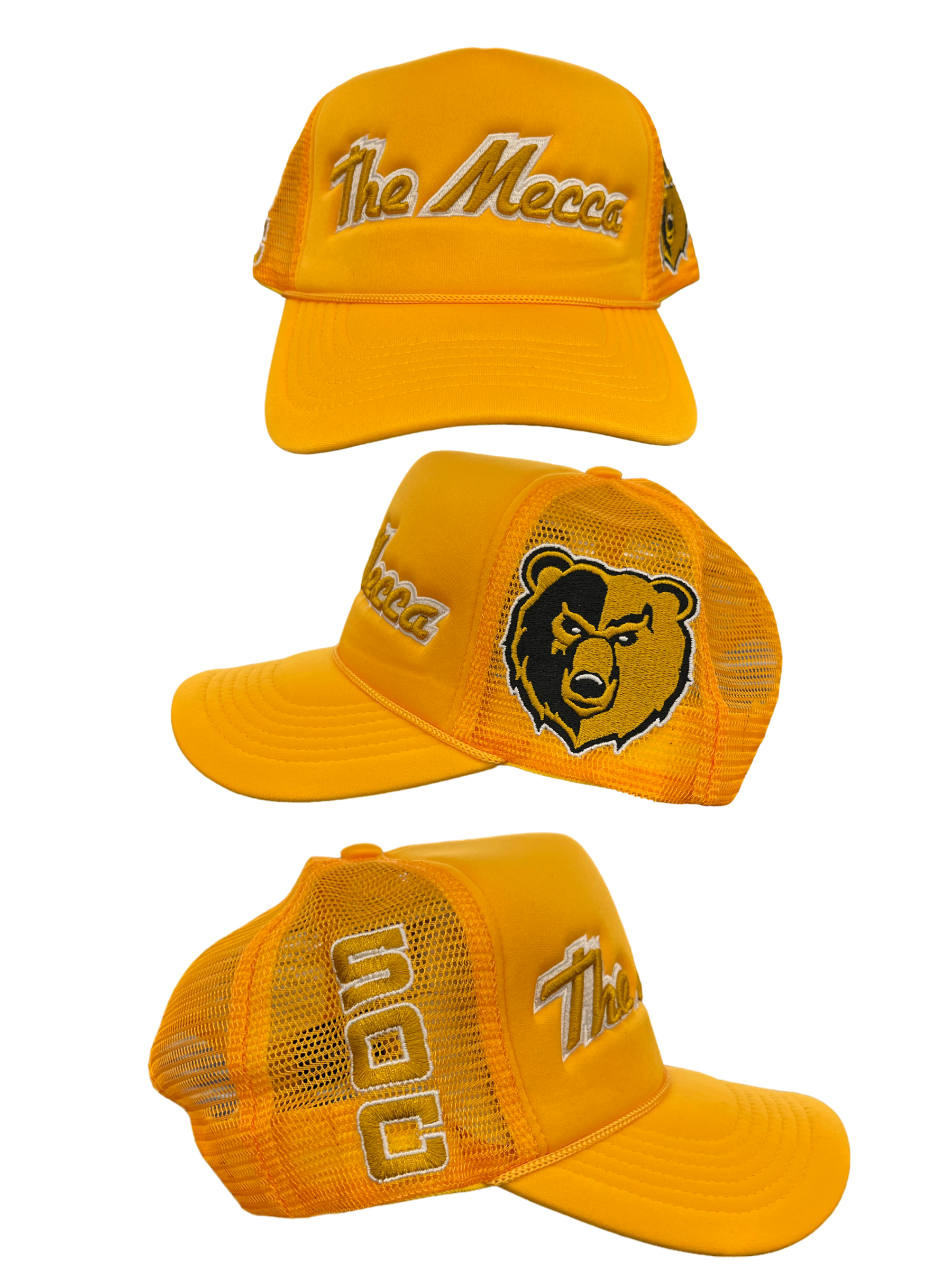 SOUTH OAK CLIFF HIGH SCHOOL TRUCKER HATS GOLD