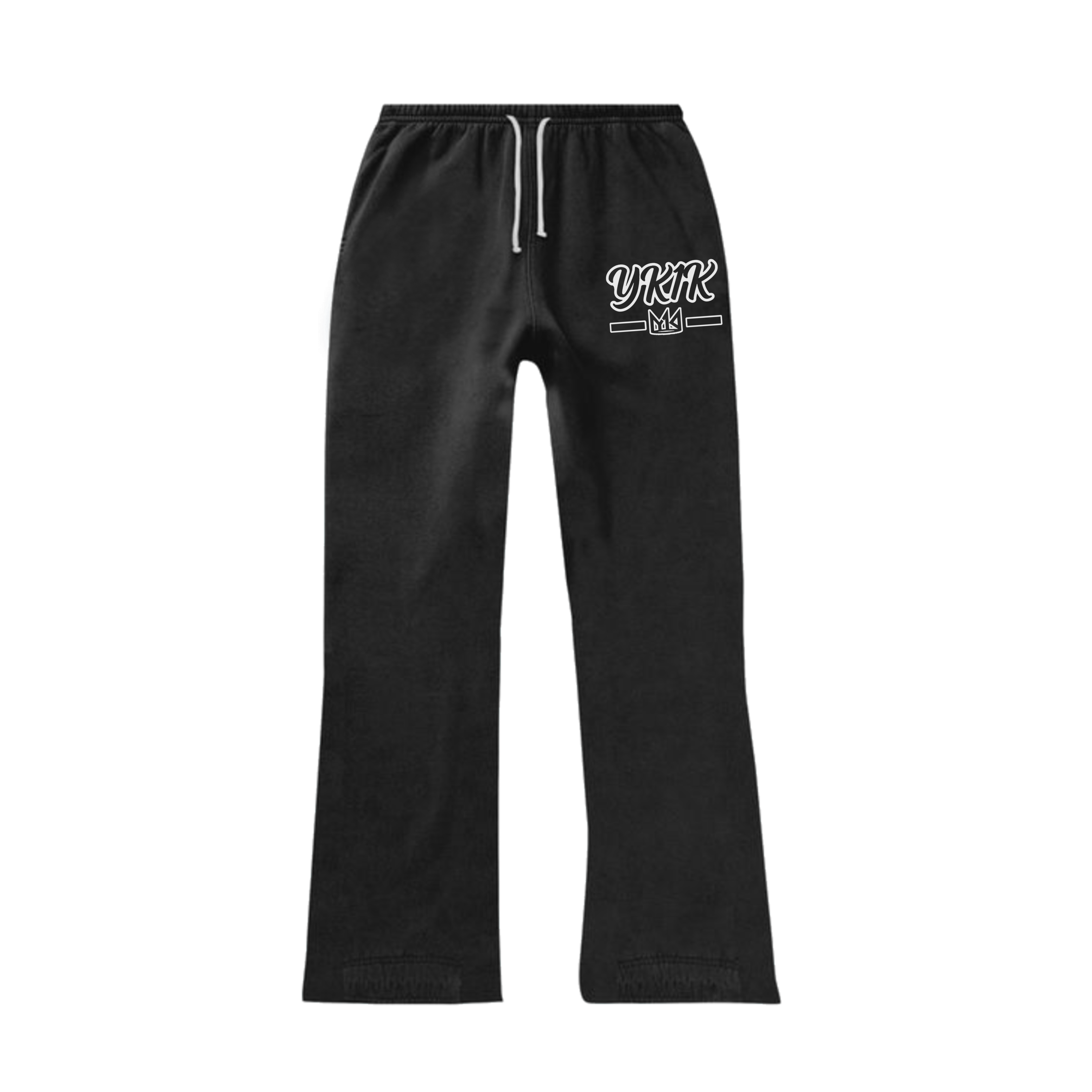 YK1K STACKED SWEAT PANTS Black