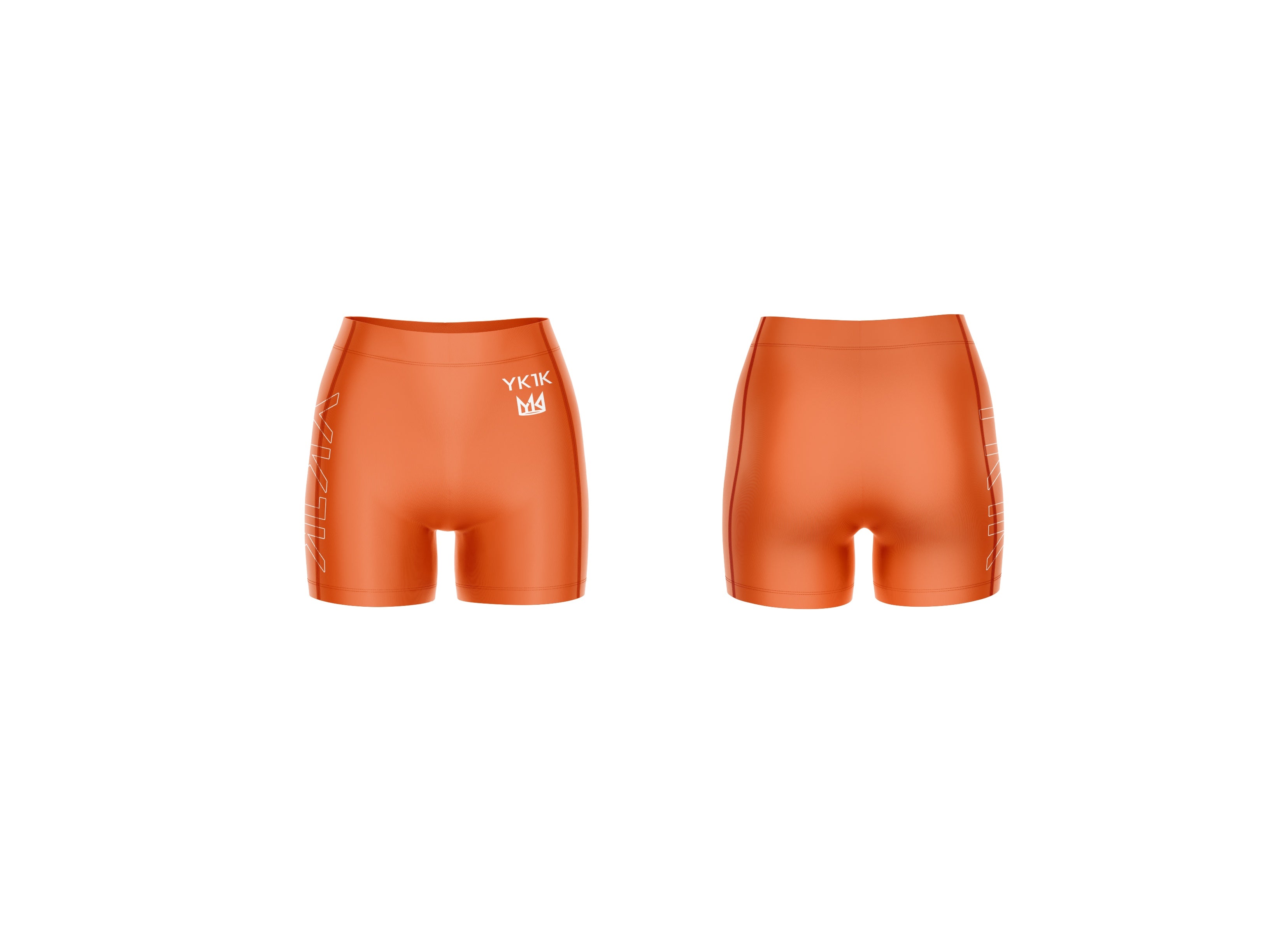 WOMENS BIKER SHORTS ORANGE