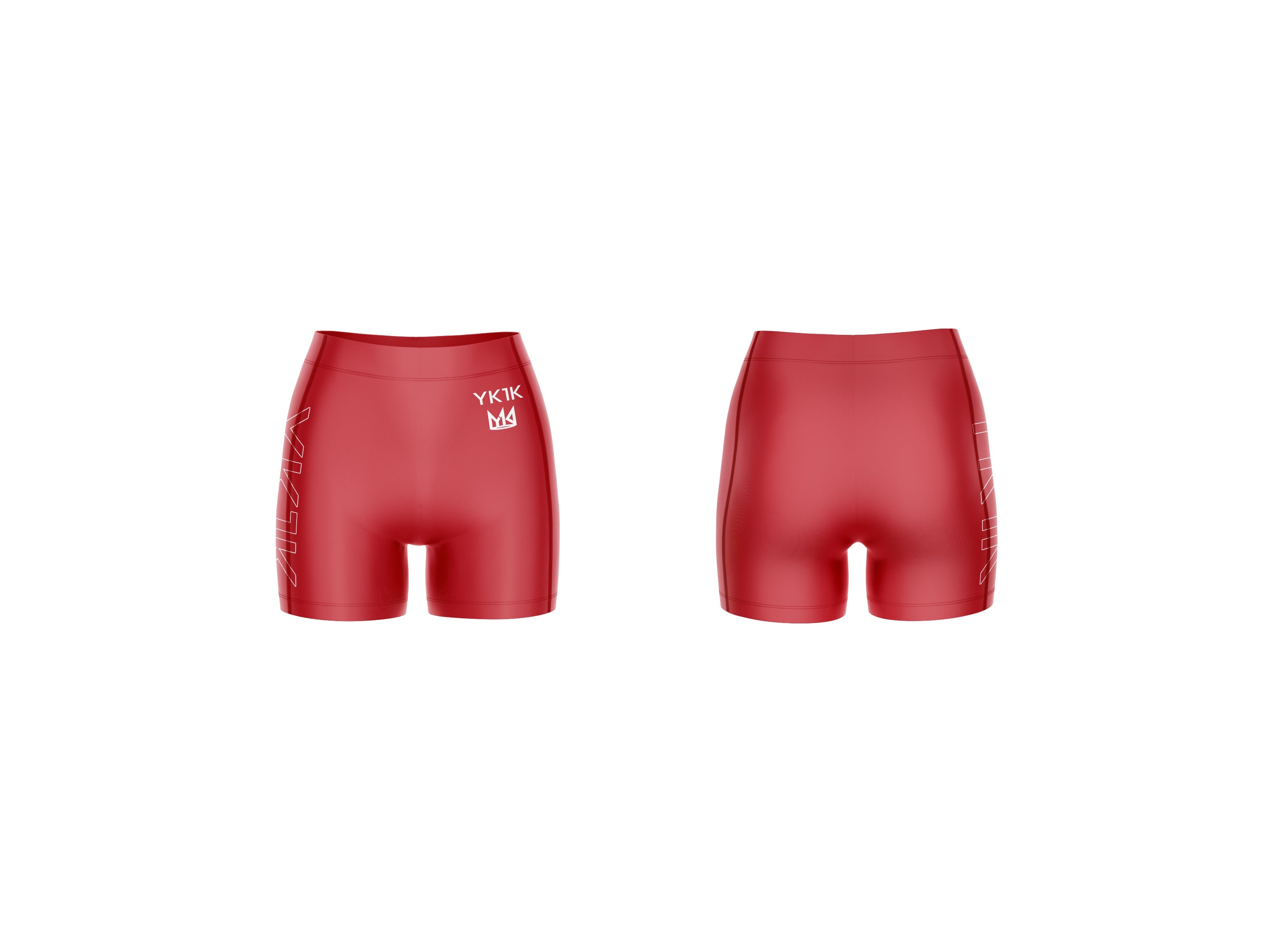 WOMENS BIKER SHORTS RED