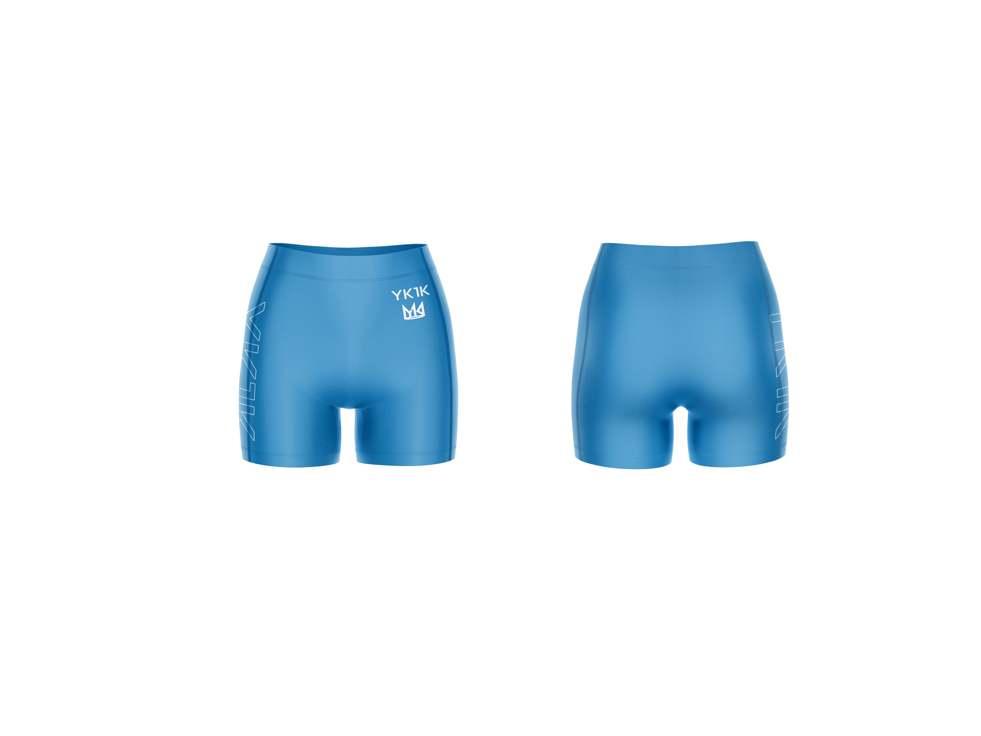 WOMENS BIKER SHORTS LIGHT BLUE