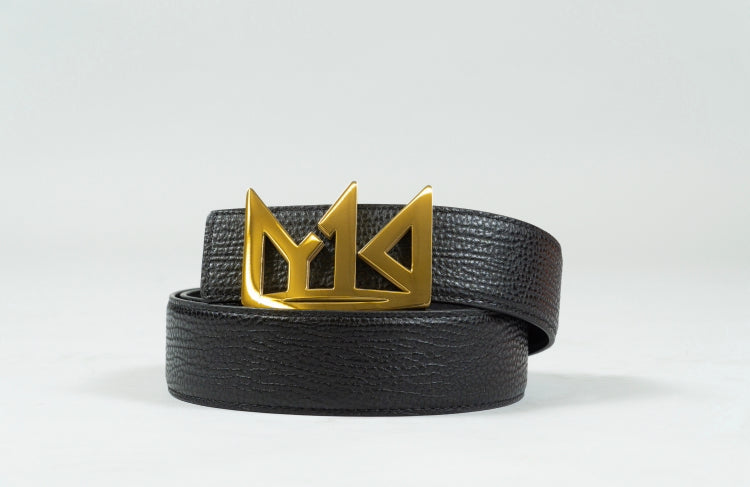 YK1K GOLD LEATHER BELT
