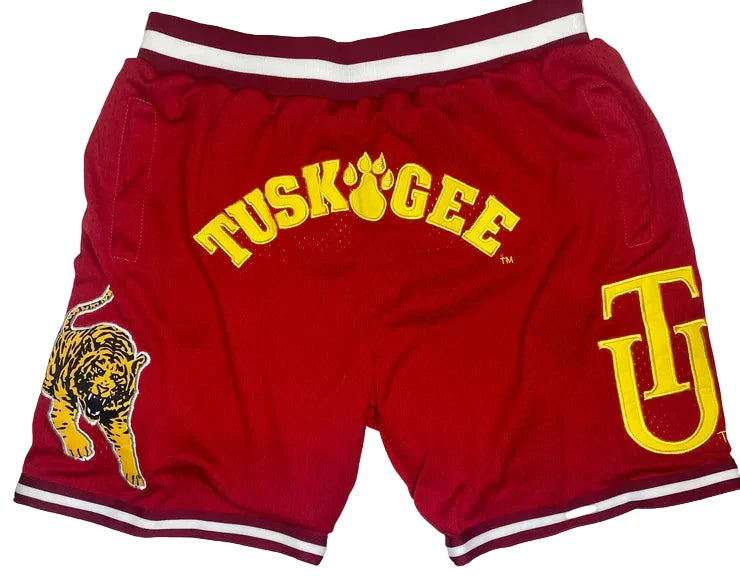 TUSKEGEE BASKETBALL SHORTS CRIMSON