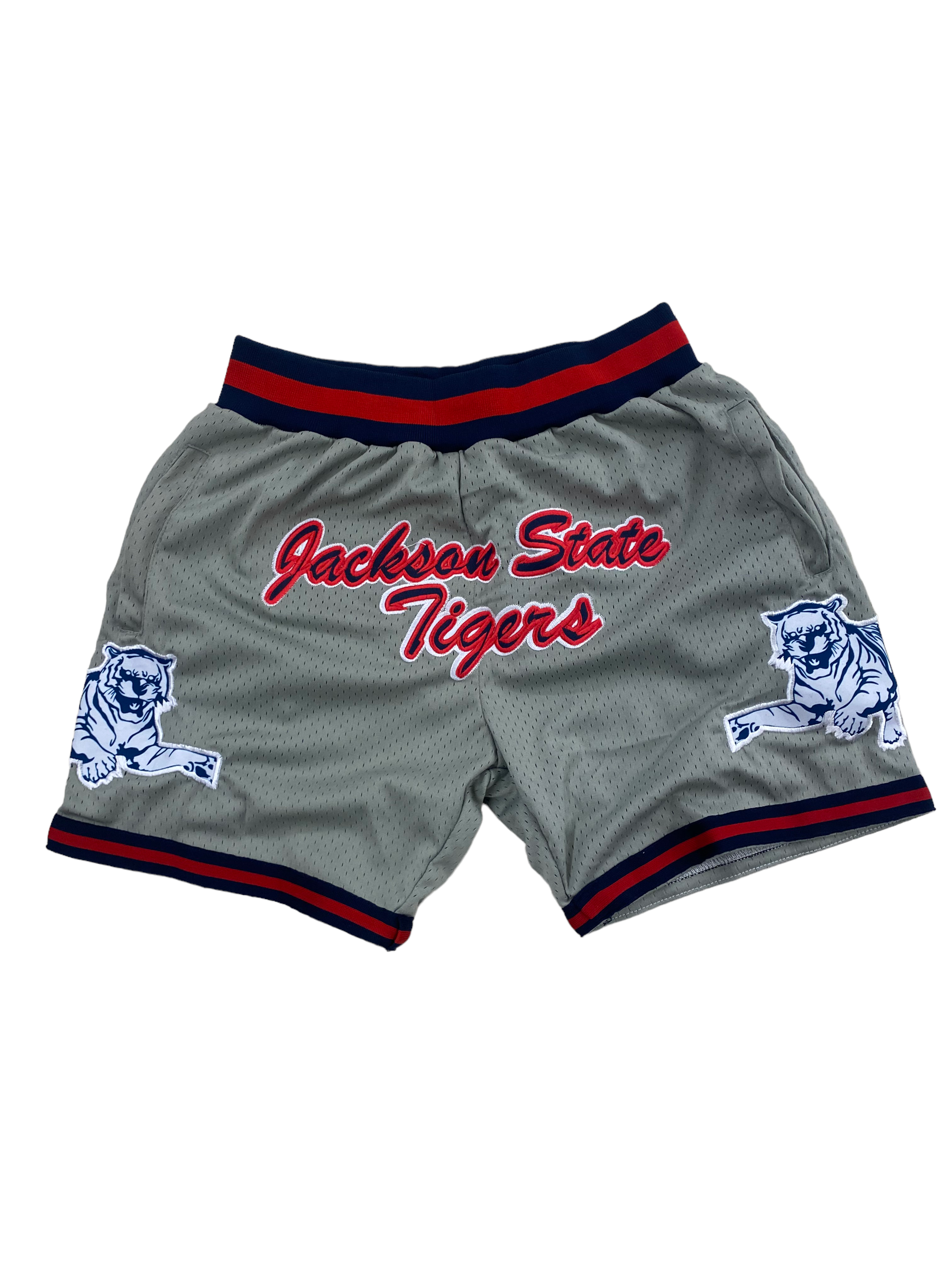 Jackson State New Script Basketball Shorts Grey