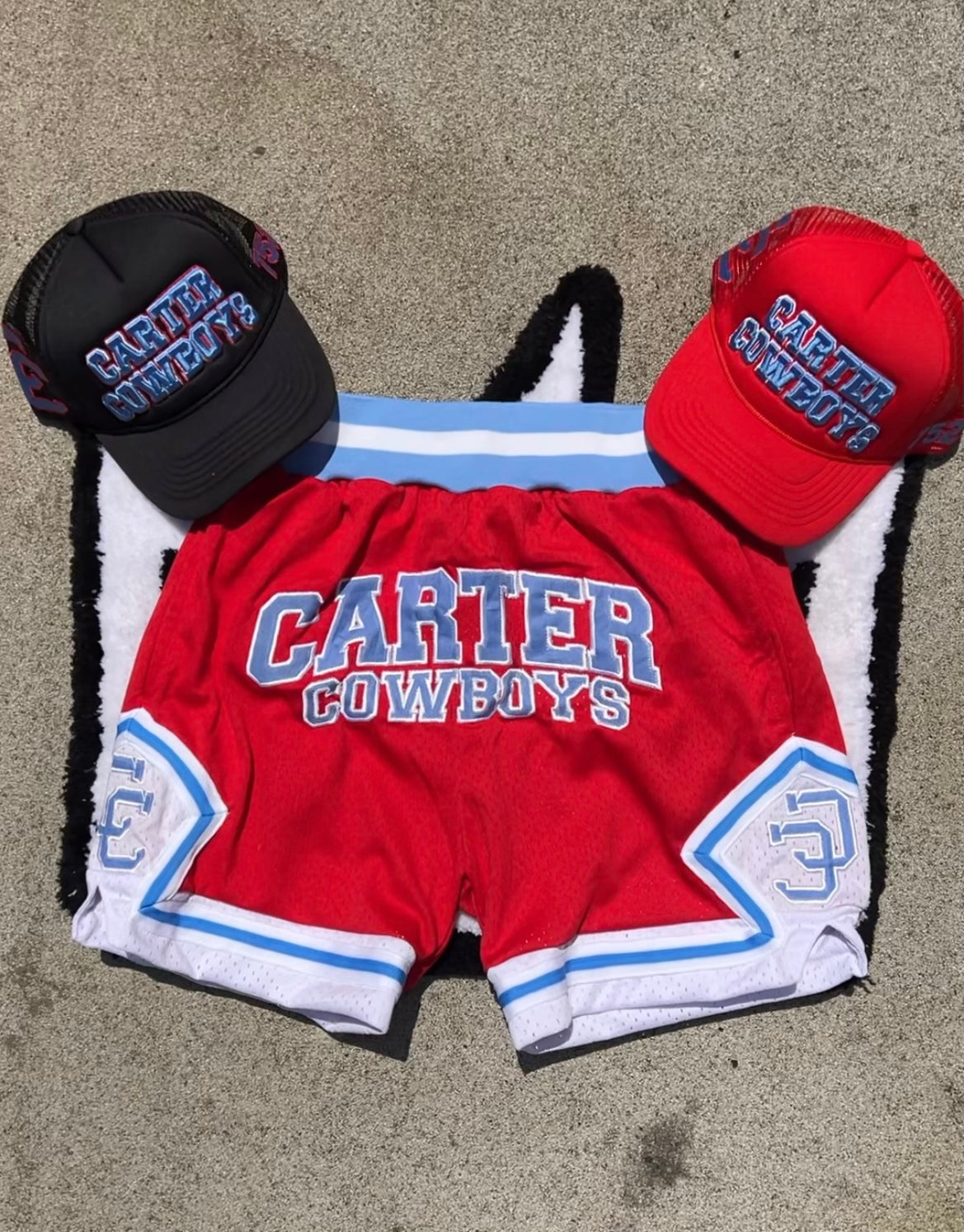 Dallas Carter Basketball Shorts Red 2.0