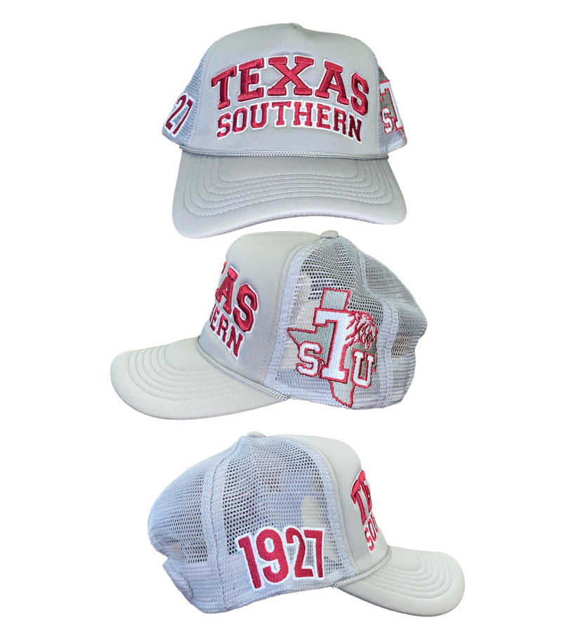 TEXAS SOUTHERN UNIVERSITY TRUCKER HATS GREY