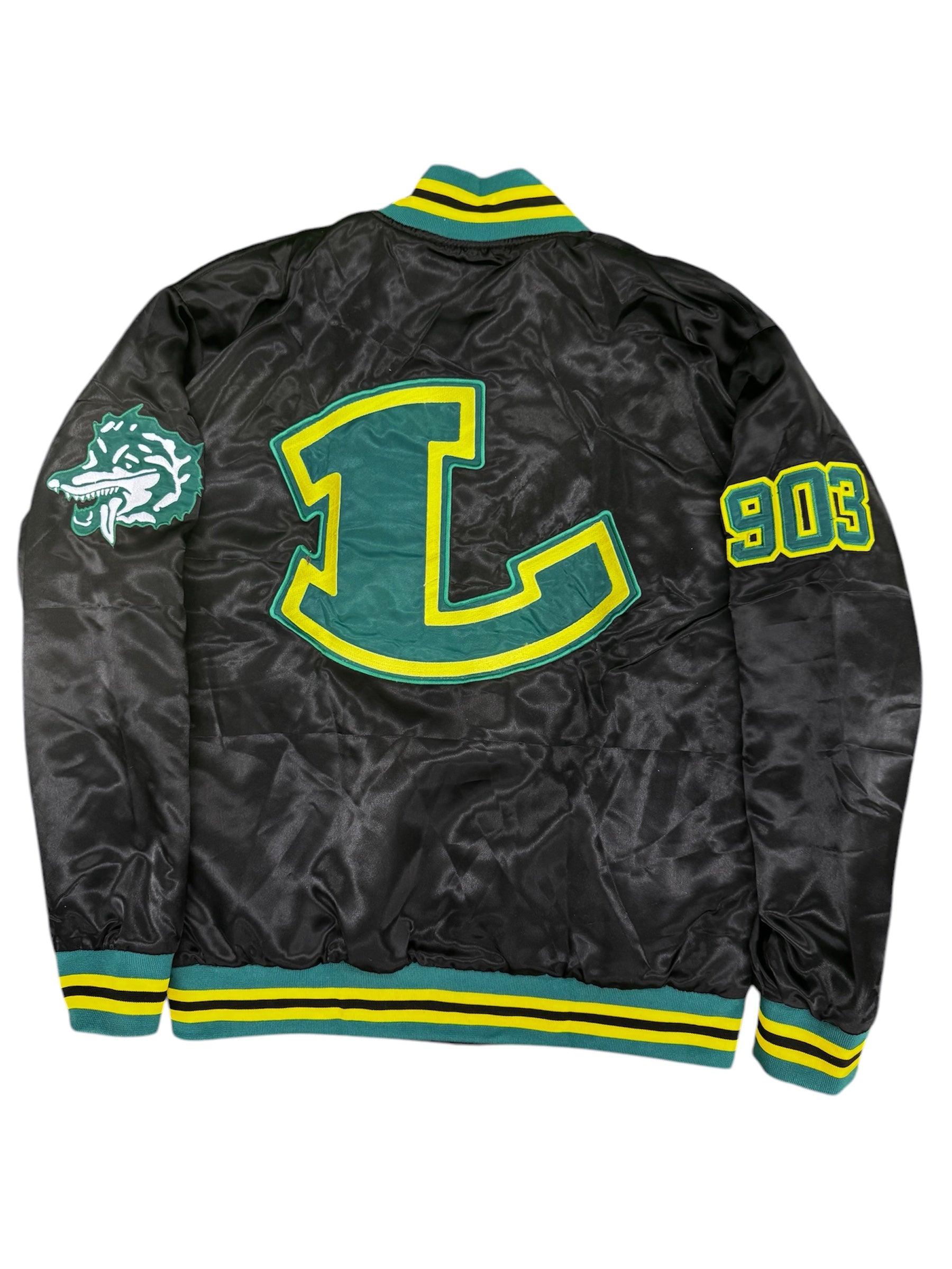 LONGVIEW YK1K SATIN VARSITY JACKET ORANGE PRE-ORDER