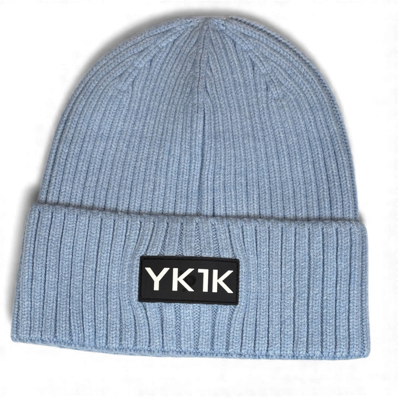 Light Blue YK1K Skyline Ribbed Beanie