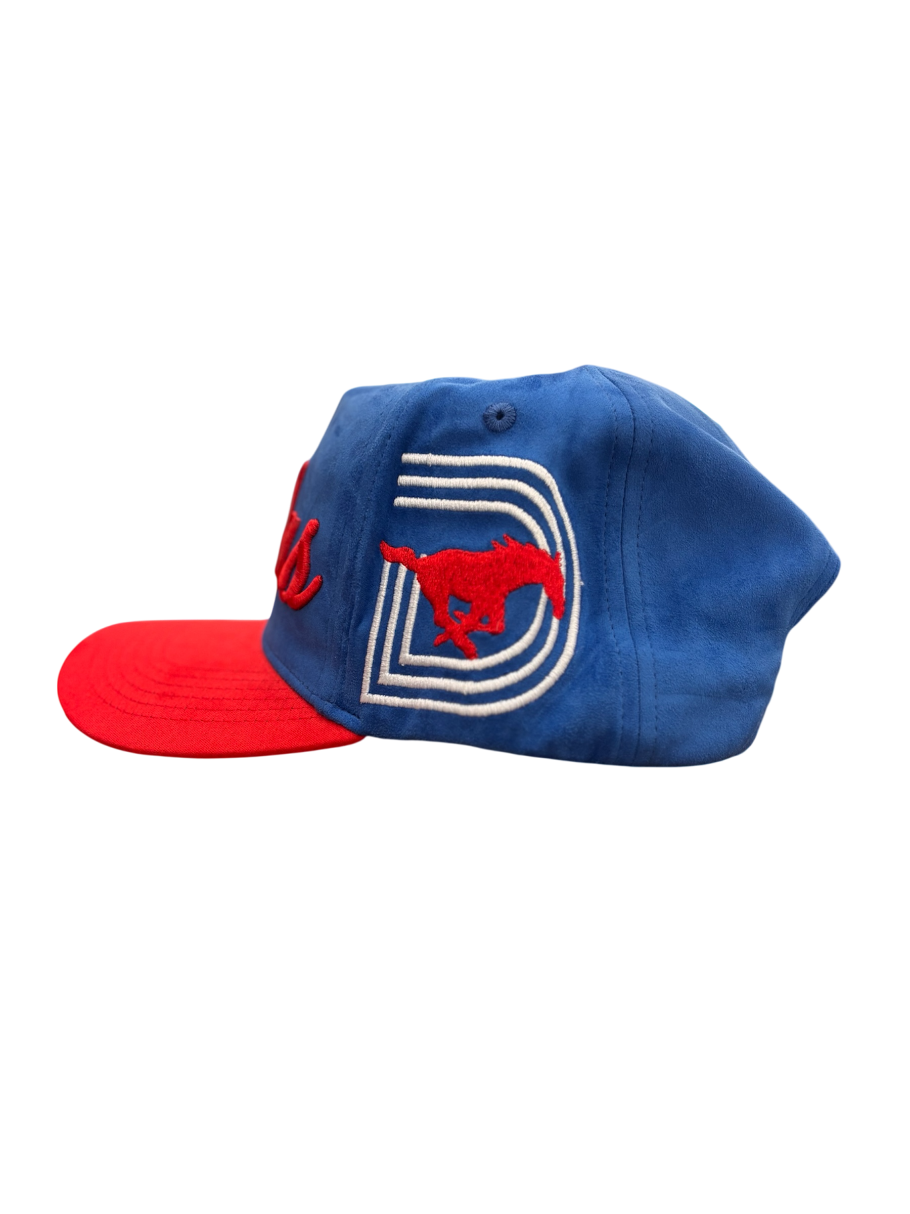 BLUE/RED SMU HAT SUEDE