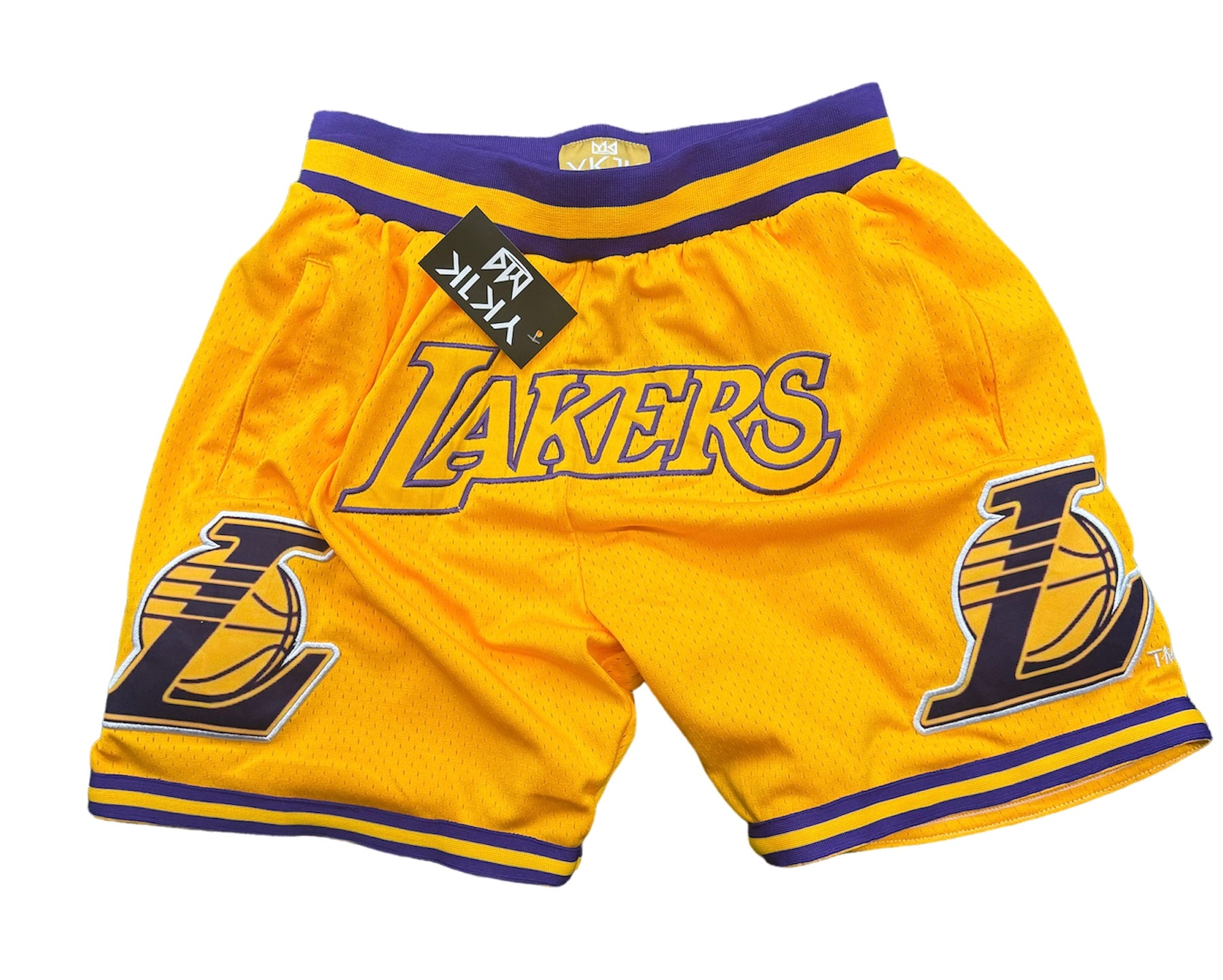 Gold Lakers Basketball Shorts