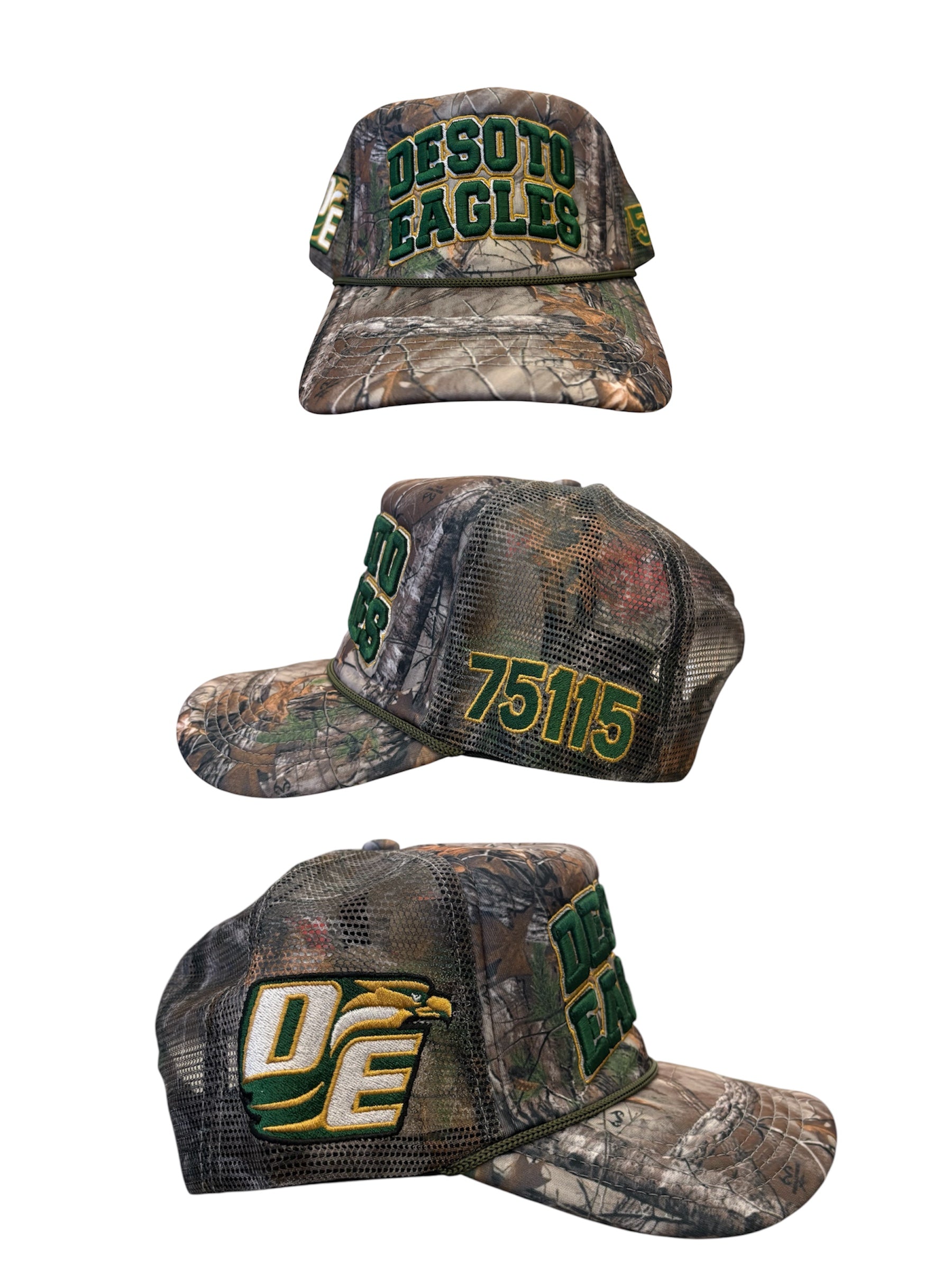 DESOTO HIGH SCHOOL TRUCKER HATS CAMO