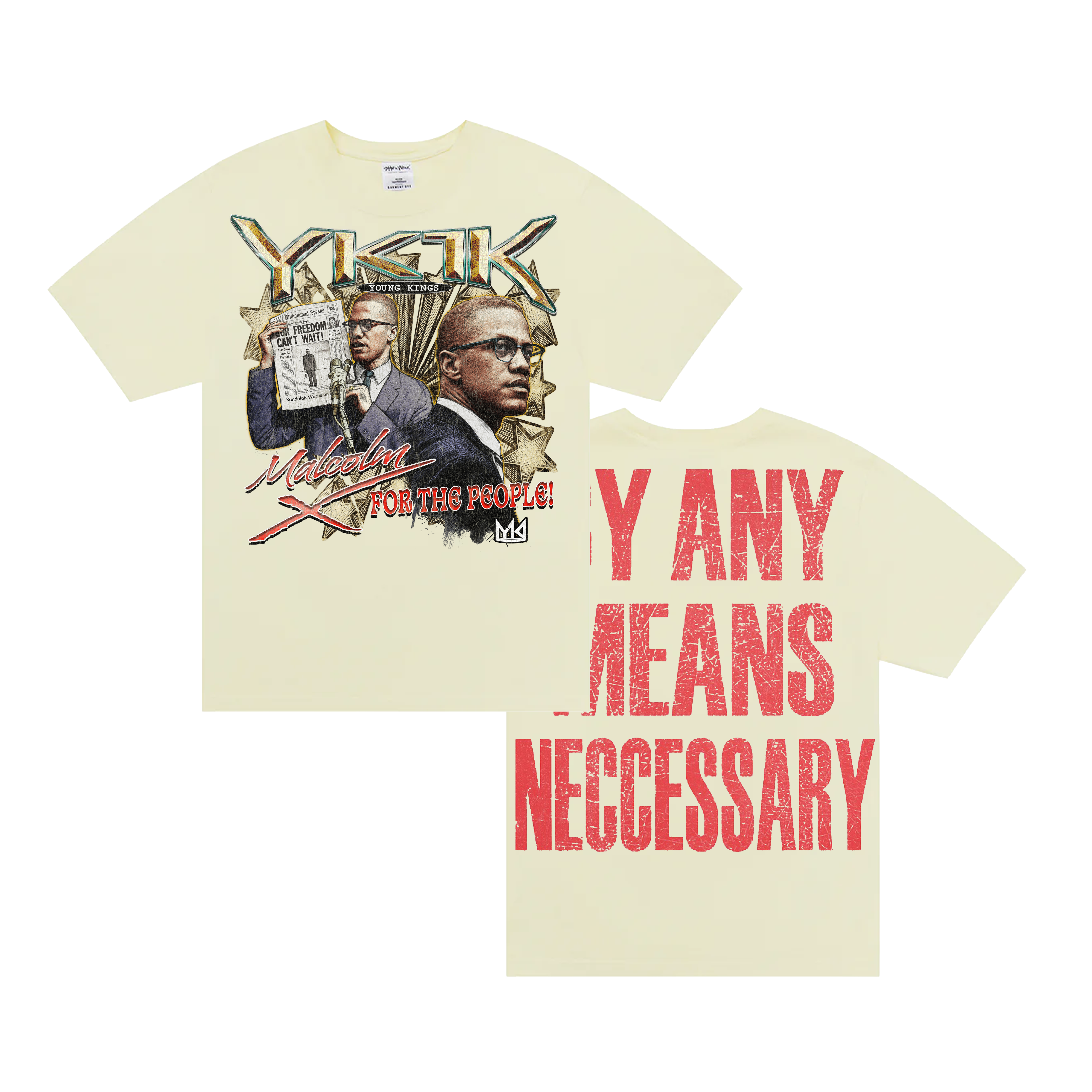 Malcolm X “By Any Means Necessary” Tee Cream
