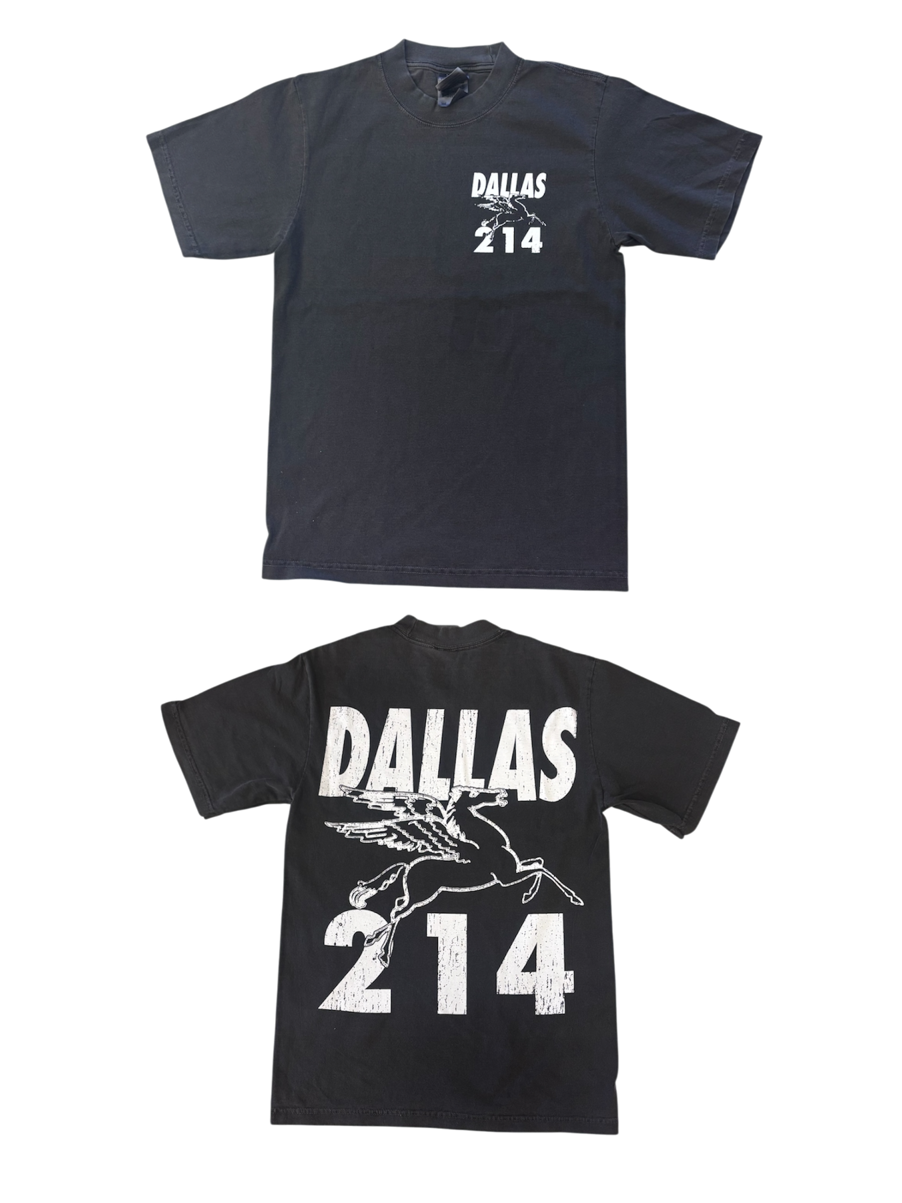 DALLAS 214 ACID BLACK SHIRT SMALL PRINT