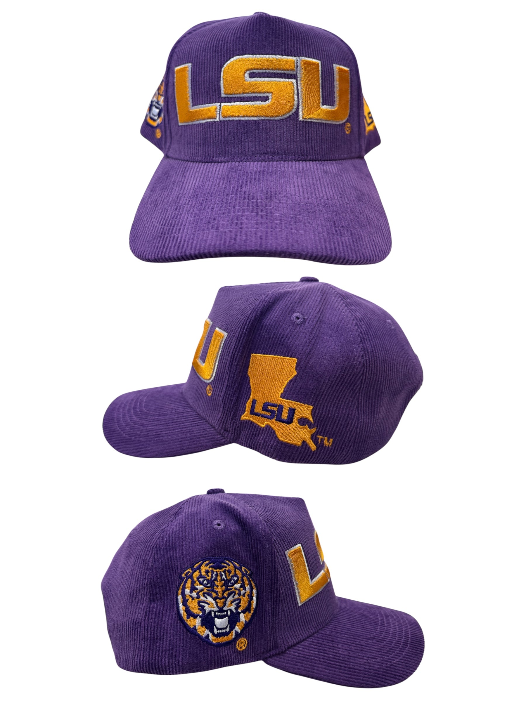 LSU Tigers Purple Corduroy Hat