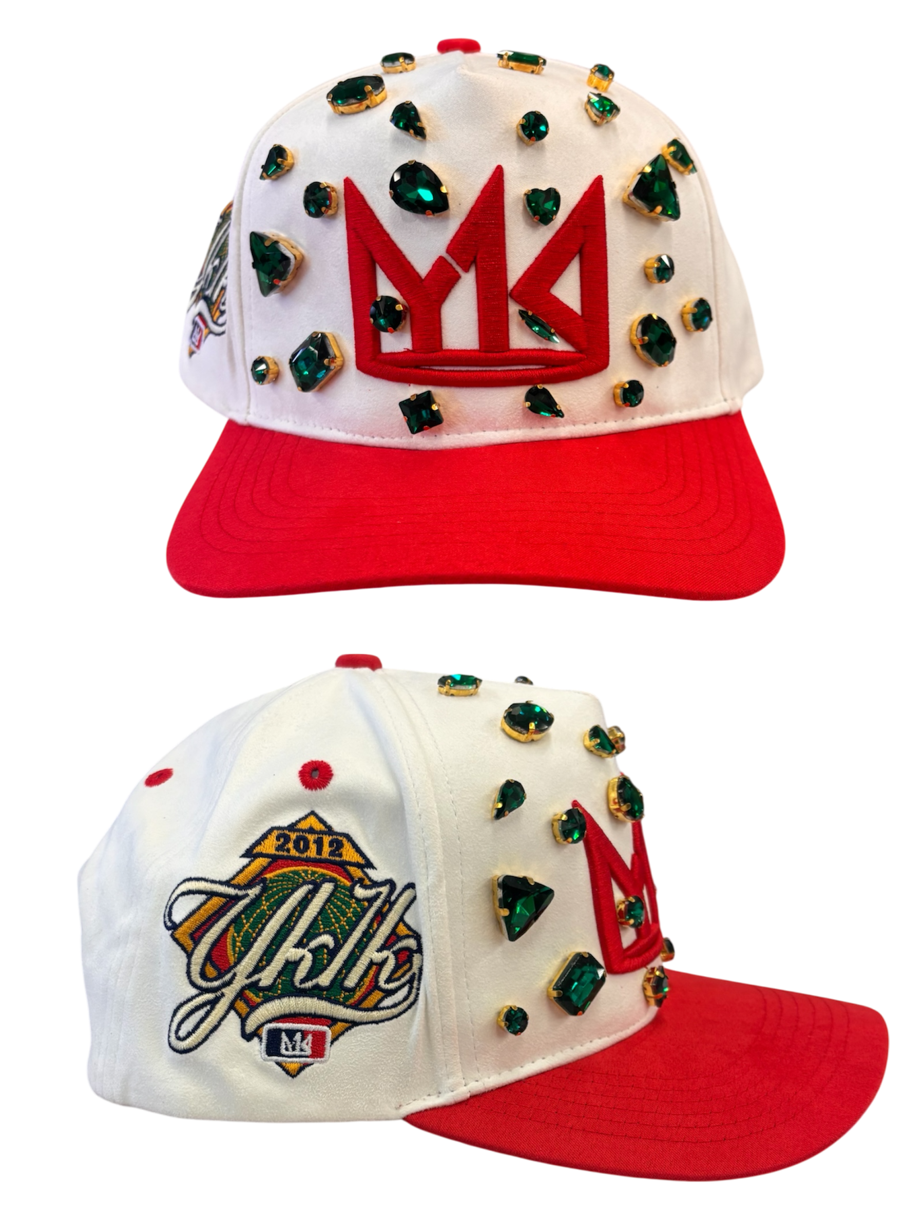 YK1K CROWN HAT BEDIZZED RED