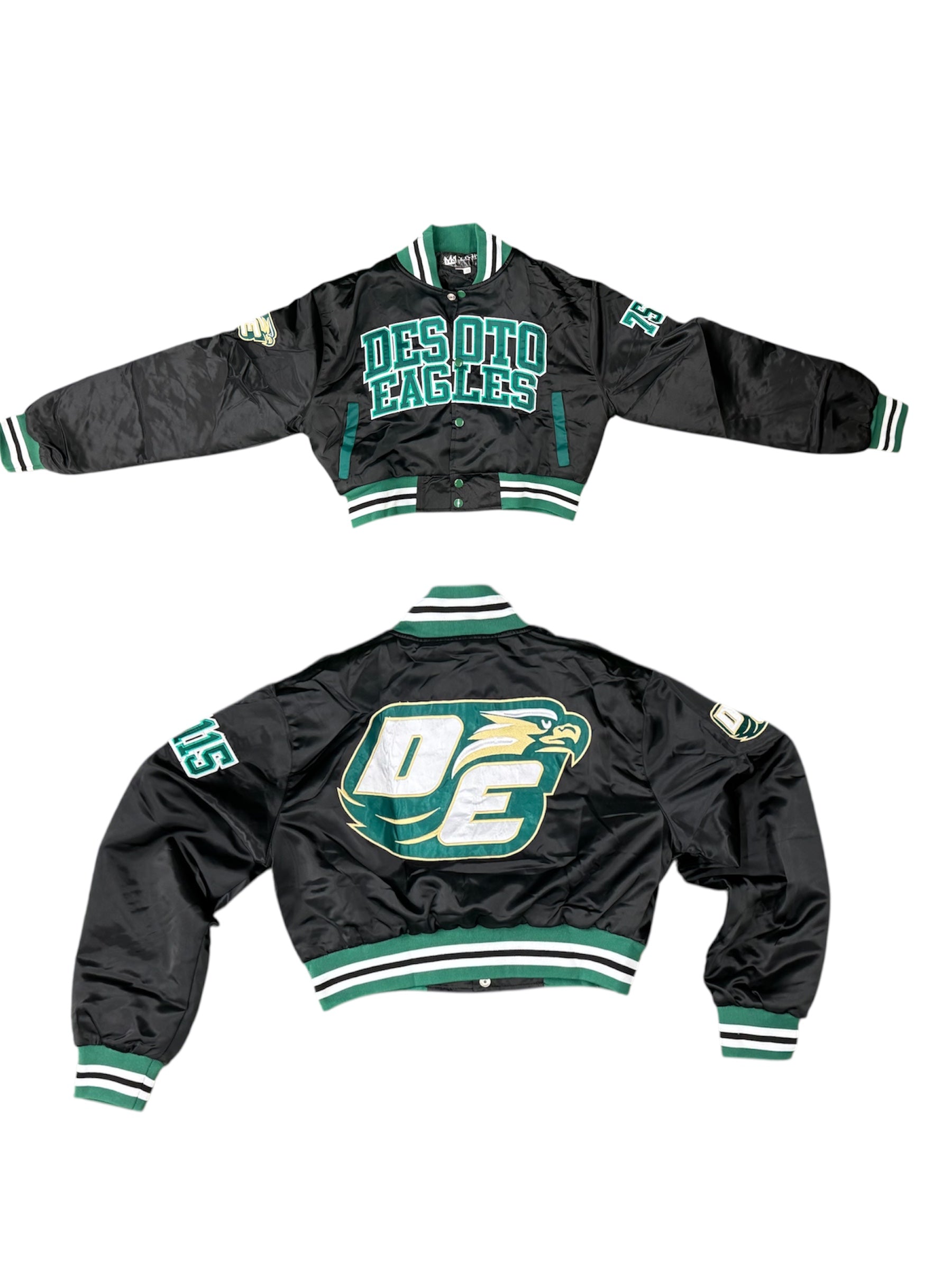 Desoto YK1K SATIN VARSITY JACKET CROPPED