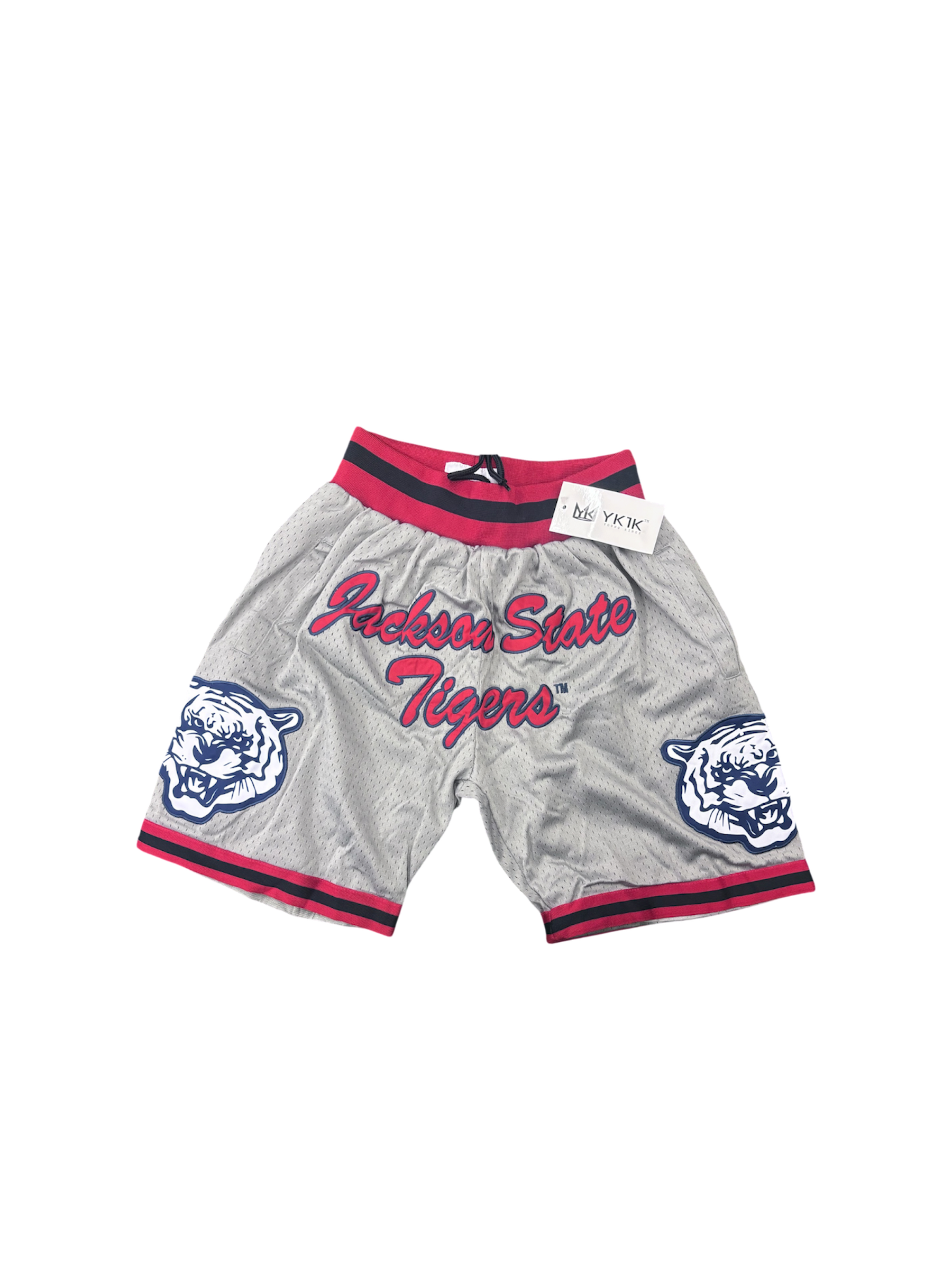 Jackson State Basketball Shorts Gray red print