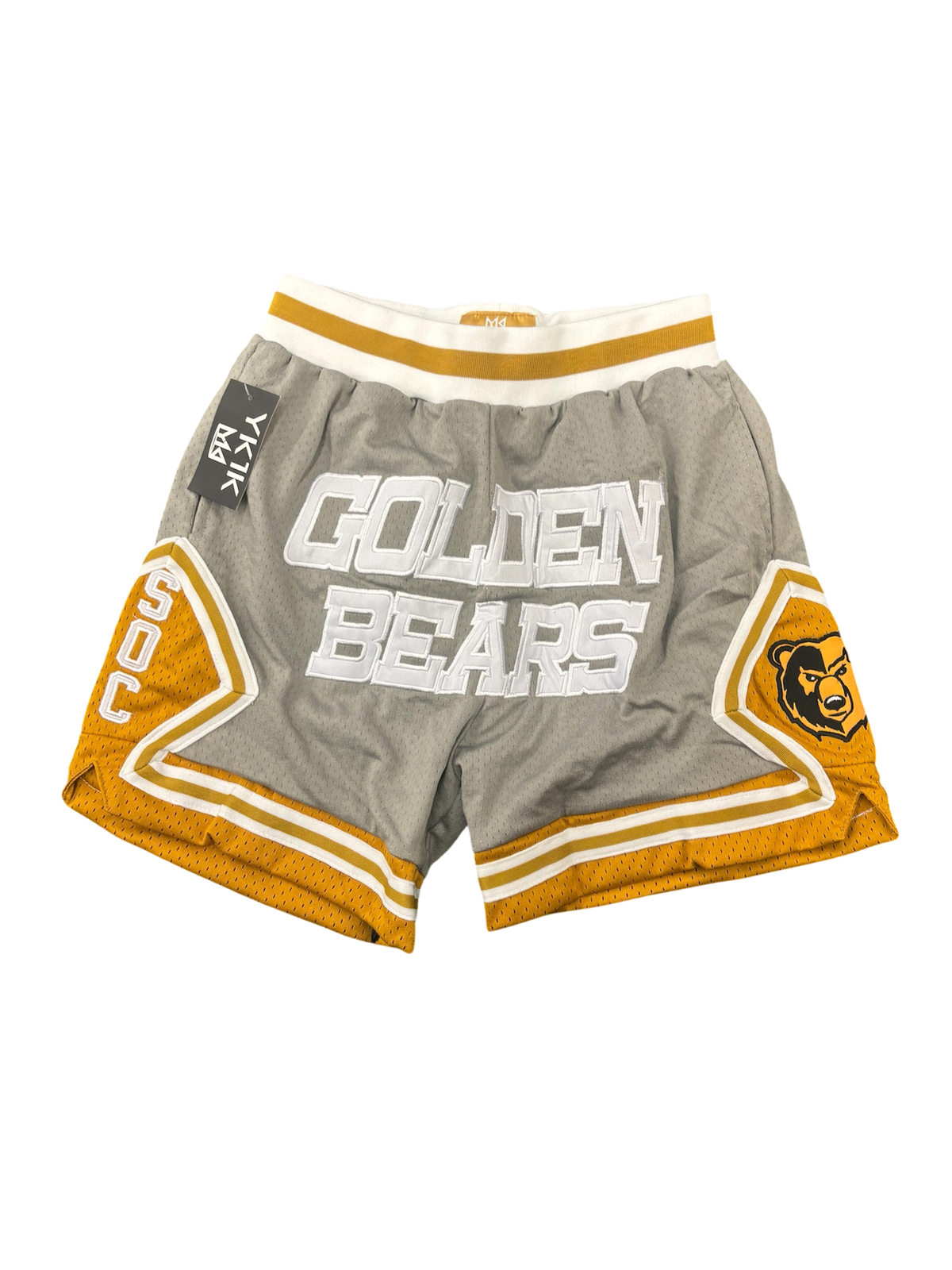 SOUTH OAK CLIFF BASKETBALL SHORTS GRAY WHITE FONT