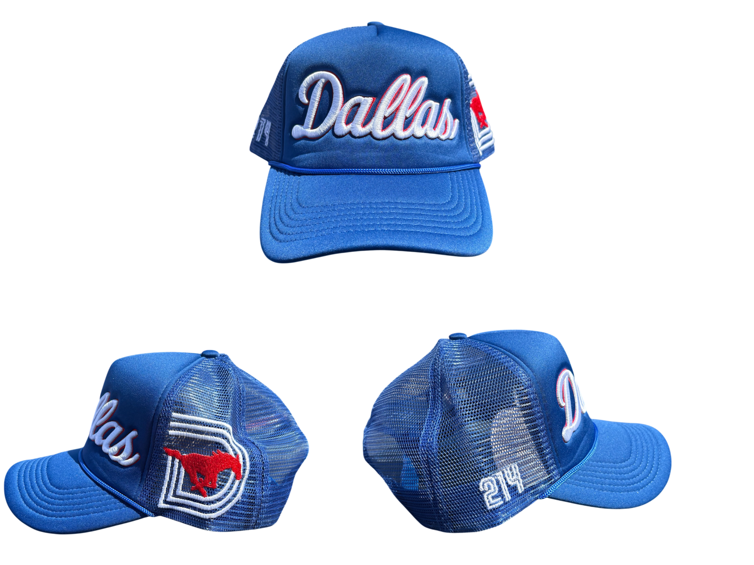 SMU TRUCKER HATS ROYAL BLUE 2.0