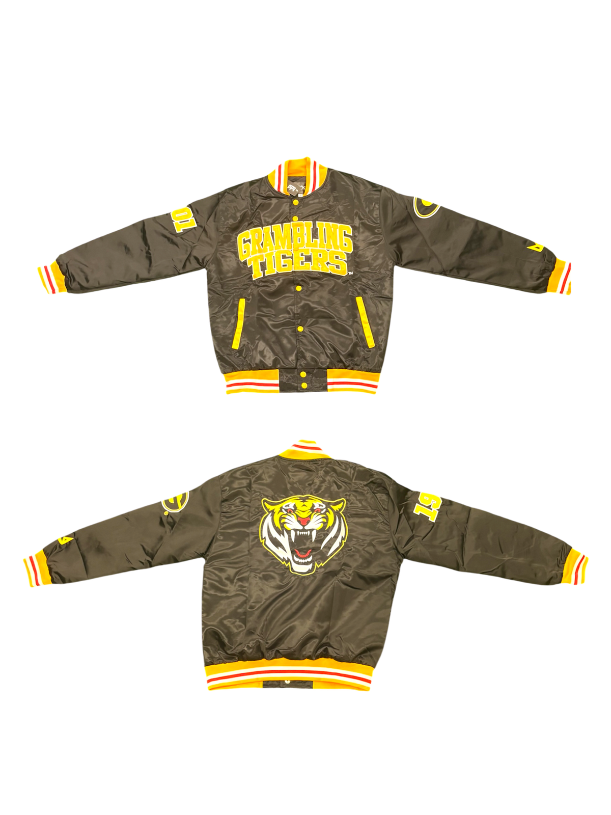 GRAMBLING UNIVERSITY YK1K SATIN VARSITY JACKET BLACK 2026