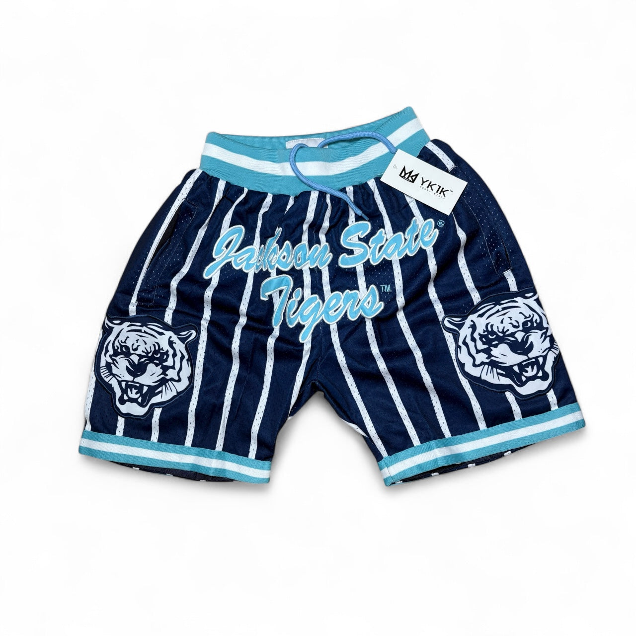 Jackson State Basketball Shorts BLUE WHITE PINSTRIPES