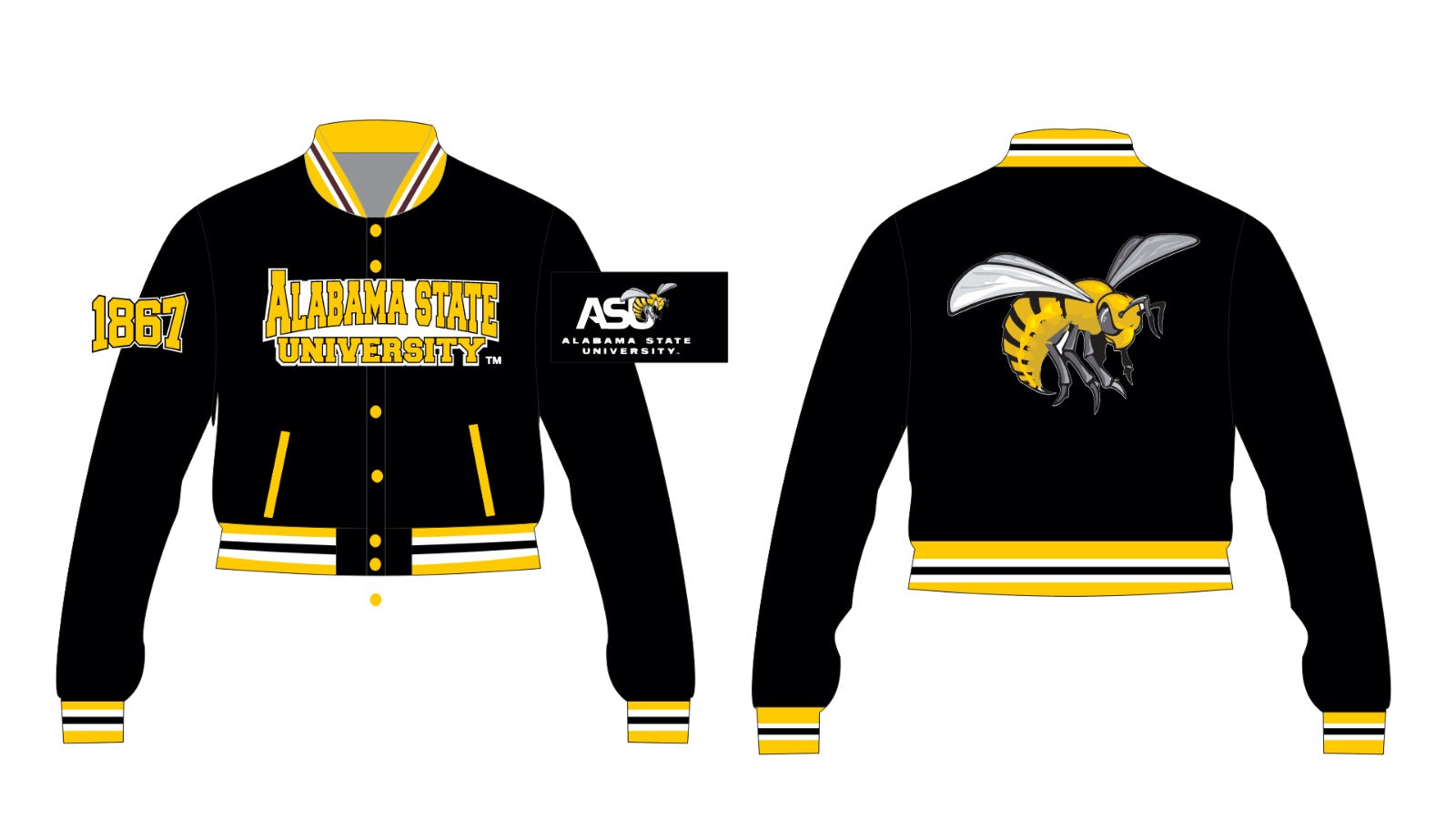 ASU YK1K SATIN VARSITY JACKET PRE-ORDER CROPPED