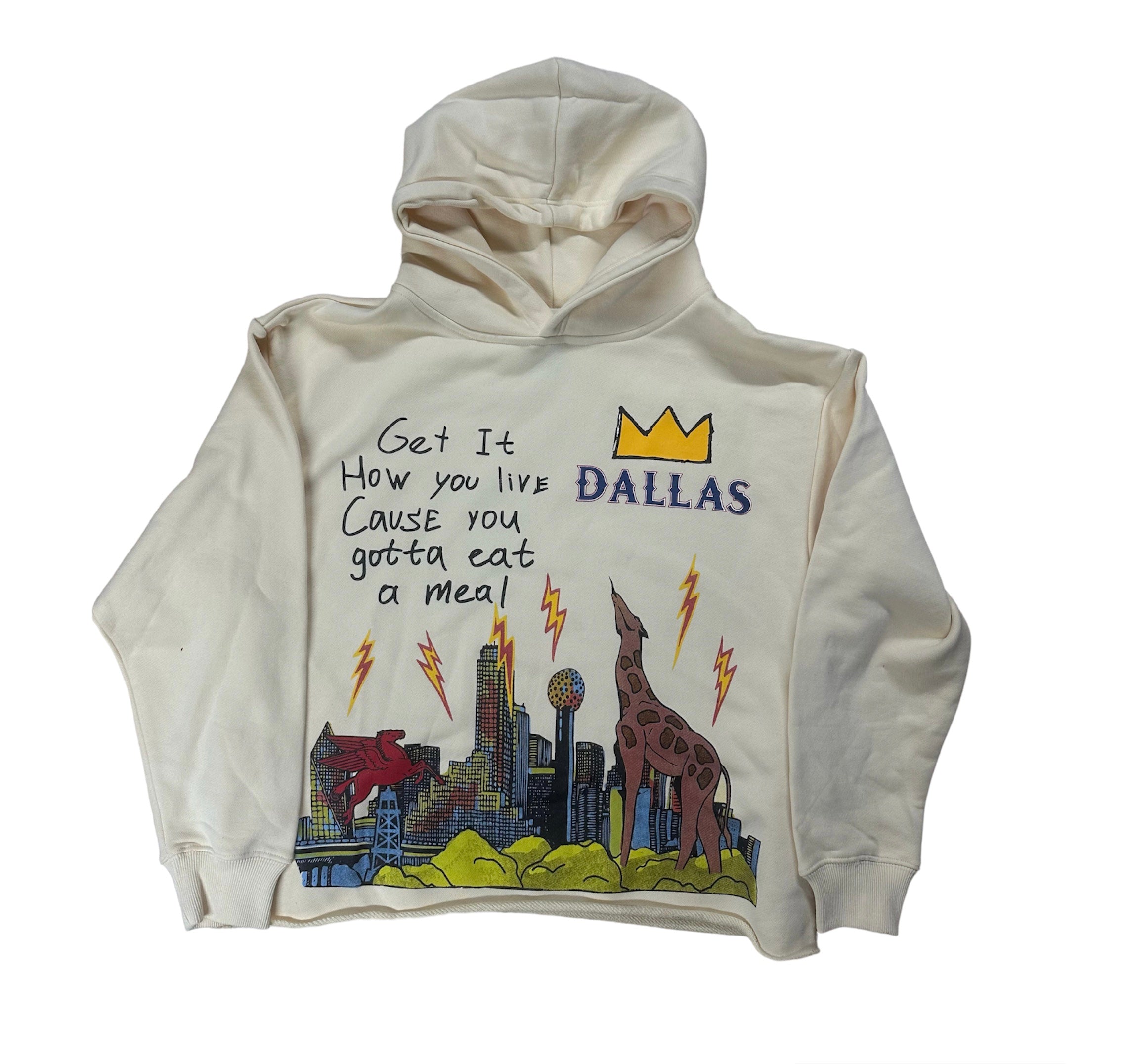 "THIS IS DALLAS " HOODIE  CREAM 2.0