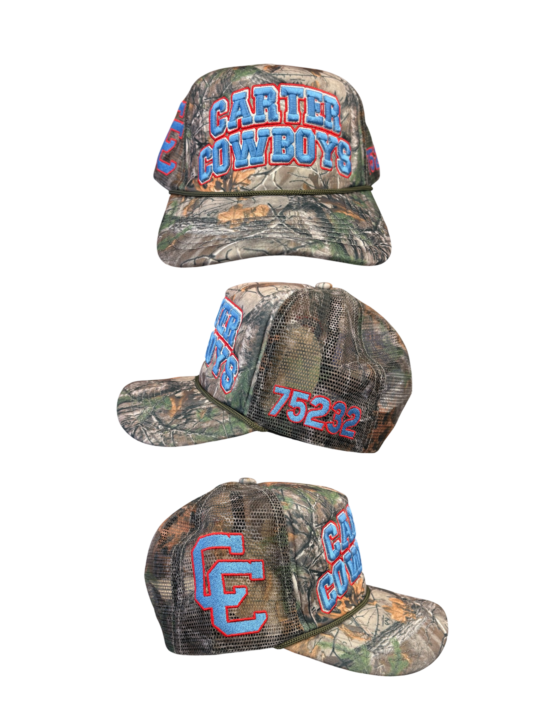 CARTER HIGH SCHOOL TRUCKER HATS  CAMO