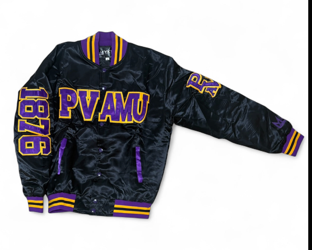 Prairie View A&M University  YK1K SATIN VARSITY JACKET  PRE-ORDER