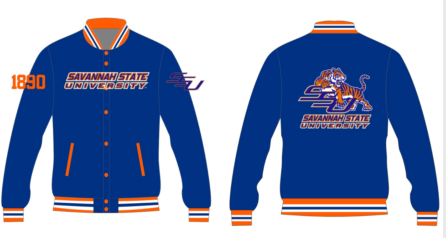 Savannah State University  YK1K SATIN VARSITY JACKET  PRE-ORDER